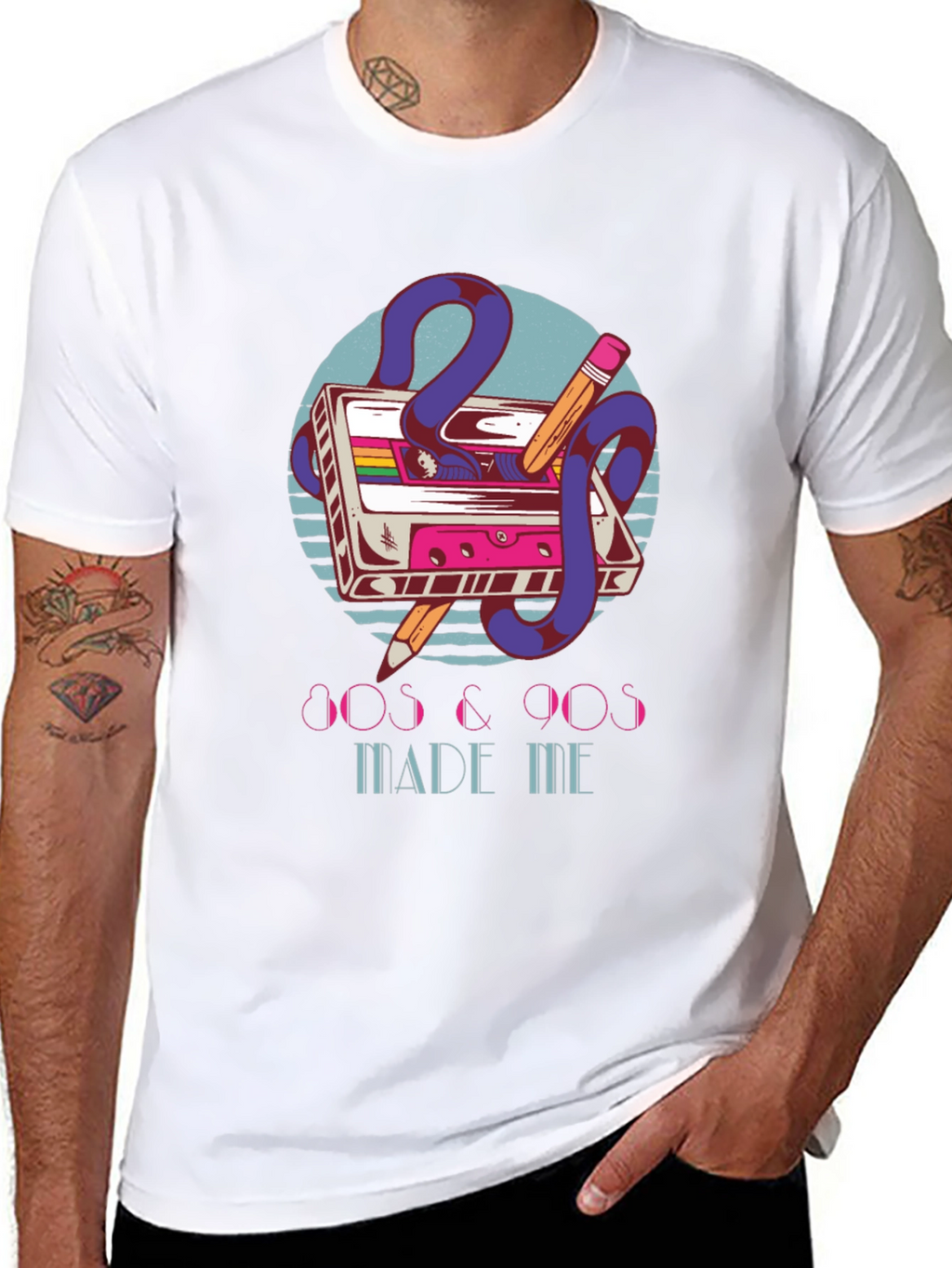Retro 80s & 90s Cassette Tape Graphic T-Shirt