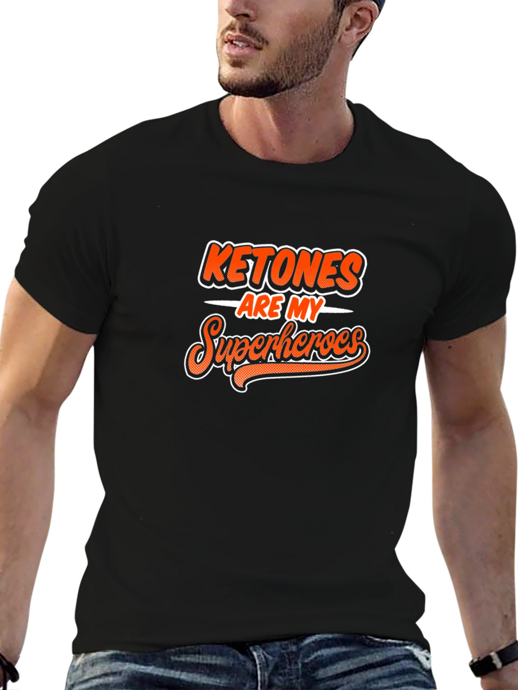 Ketones Are My Superheroes Black Graphic Tee