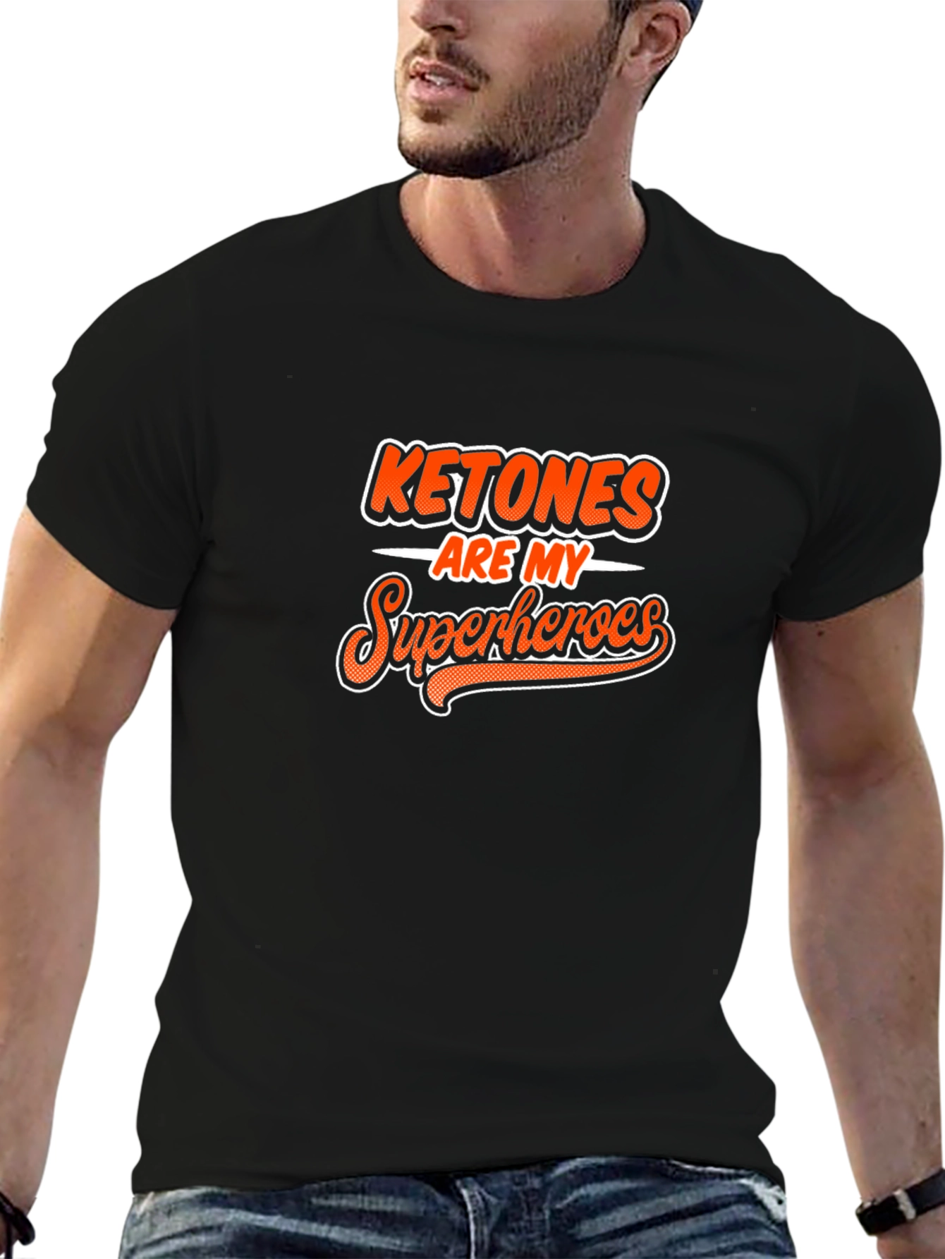 Ketones Are My Superheroes Black Graphic Tee
