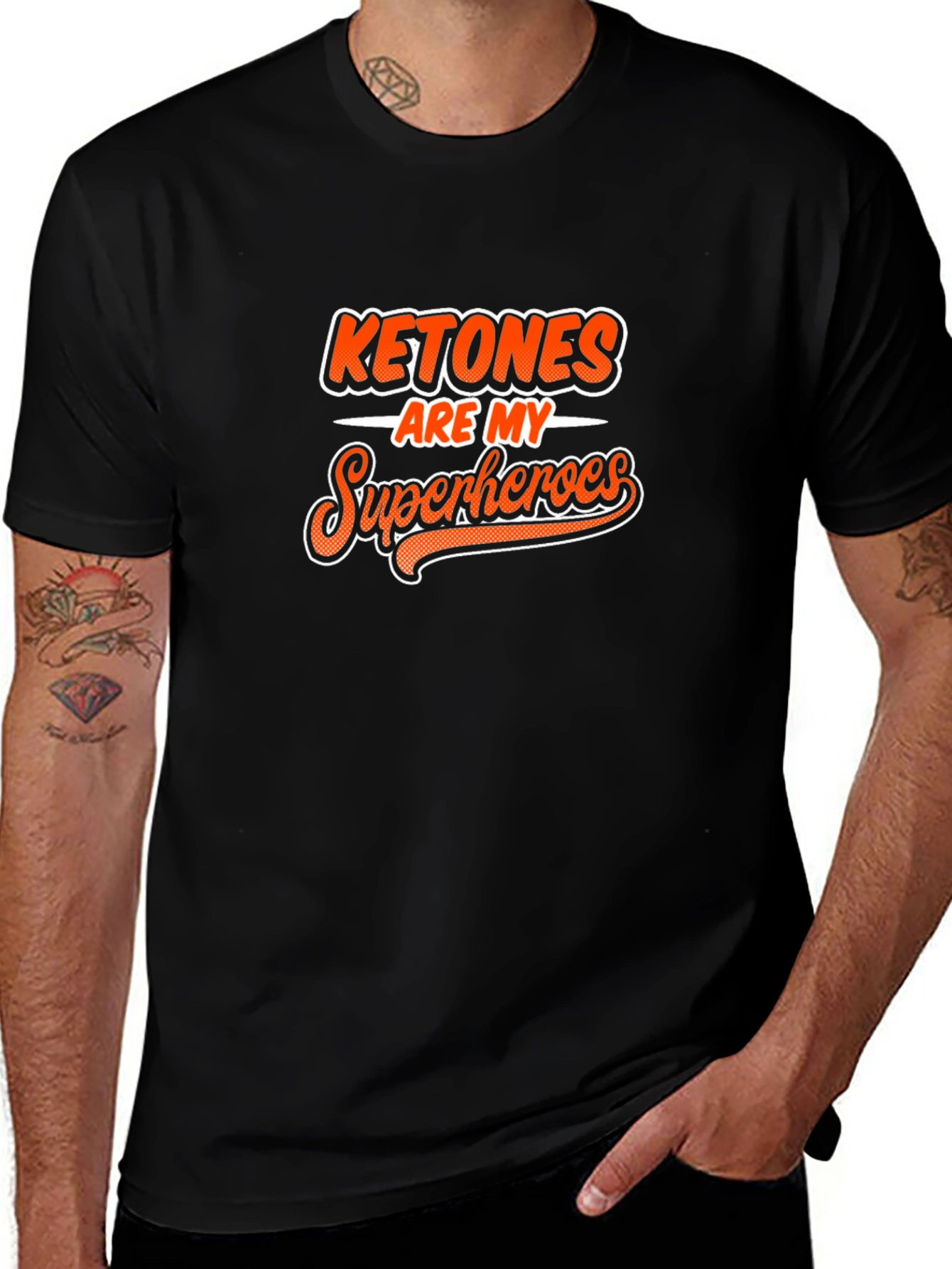 Ketones Are My Superheroes Black Graphic Tee