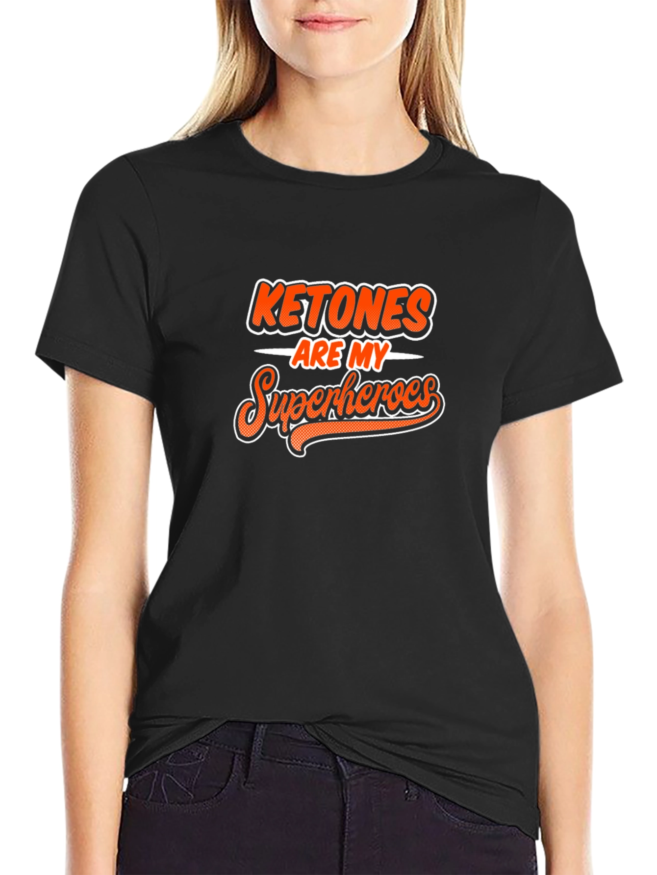 Ketones Are My Superheroes Black Graphic Tee