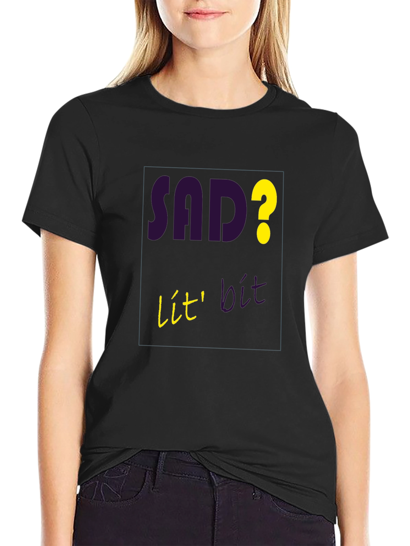 Sad? Lit! Graphic T-Shirt - Mens Casual Tee