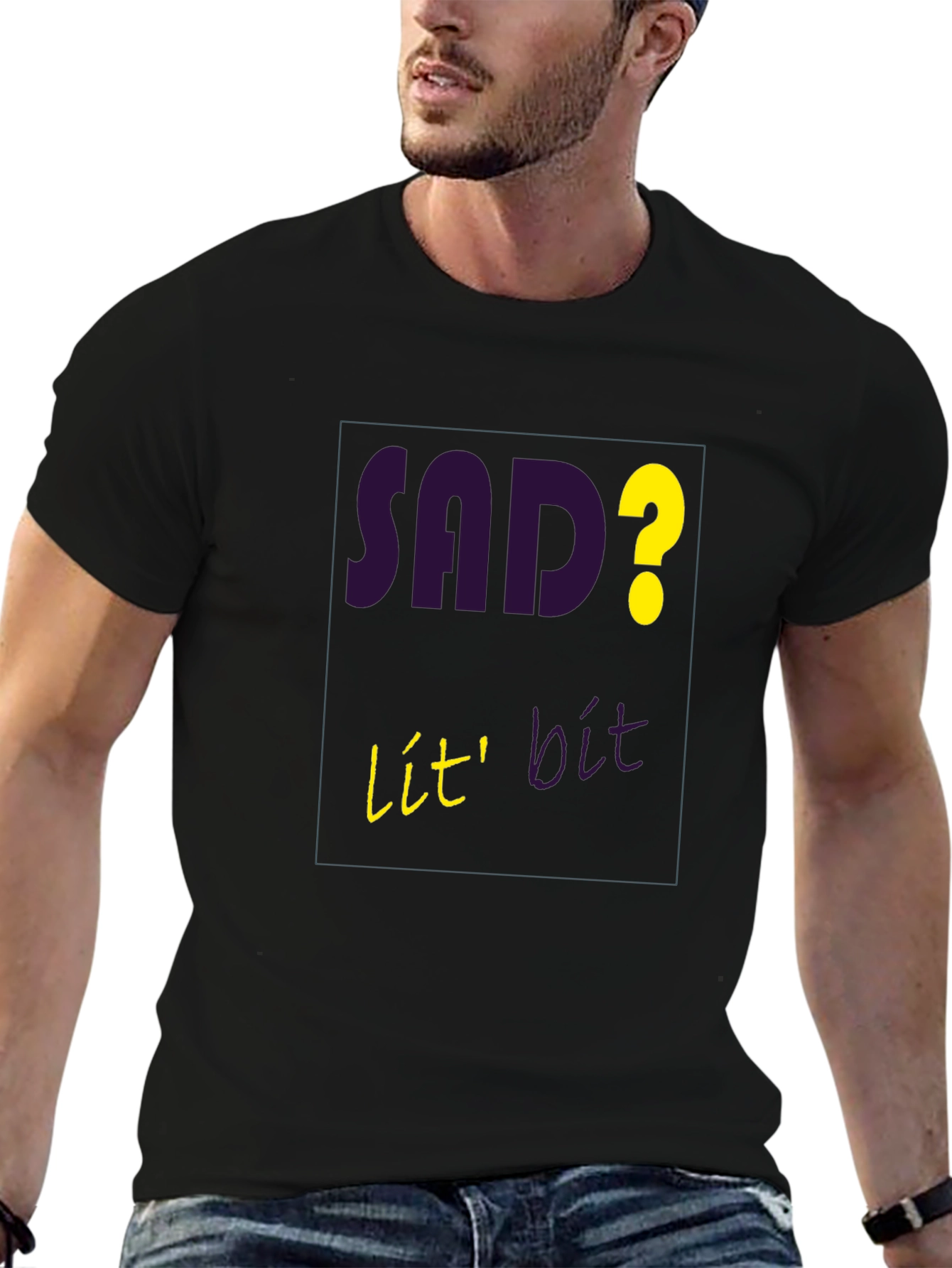Sad? Lit! Graphic T-Shirt - Mens Casual Tee