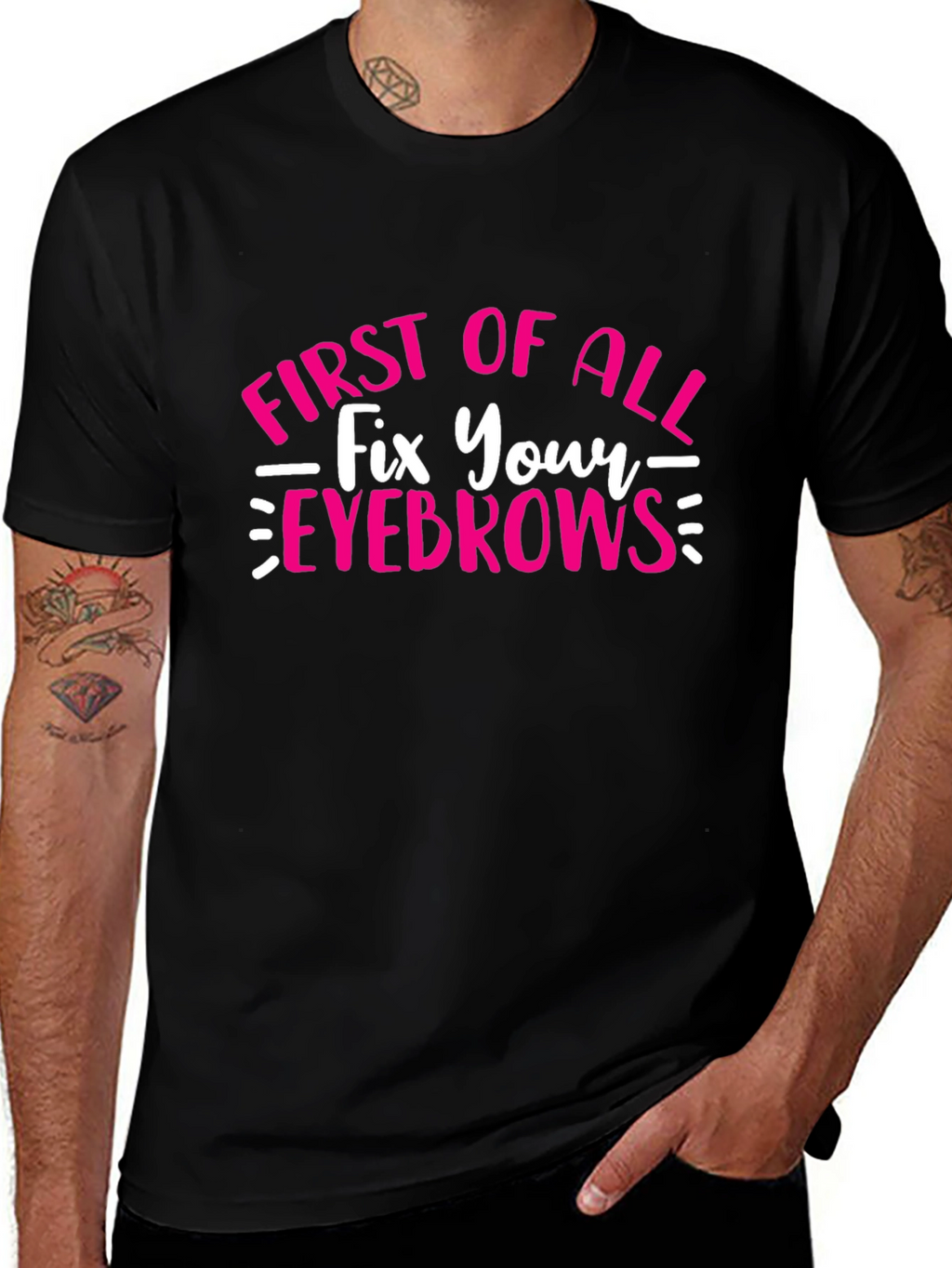Fix Your Eyebrows T-Shirt - Funny Graphic Tee