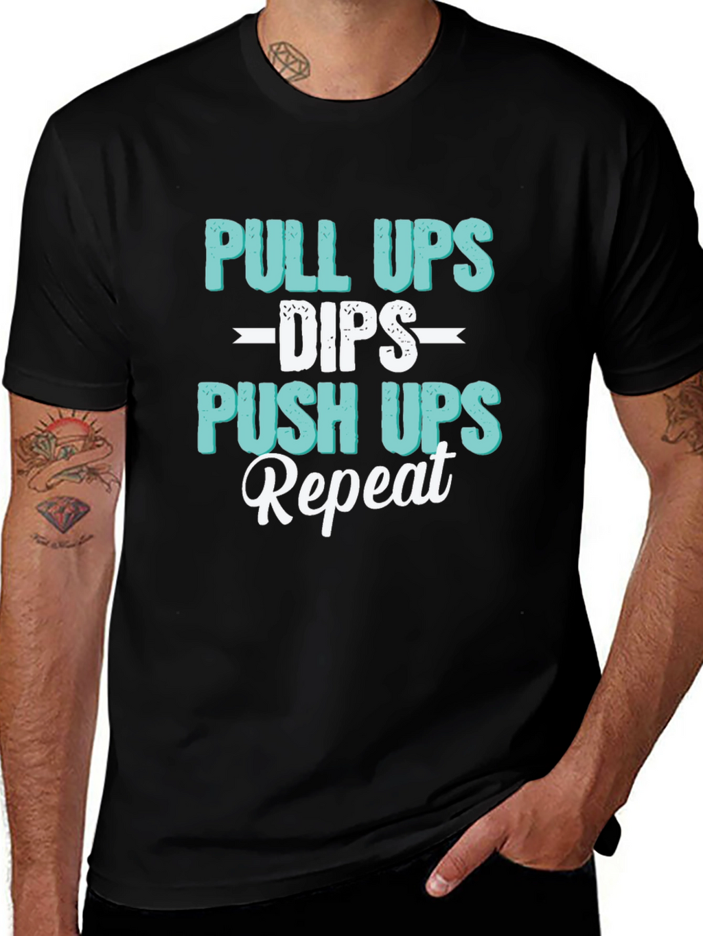 Pull Ups Dips Push Ups Repeat Workout T-Shirt