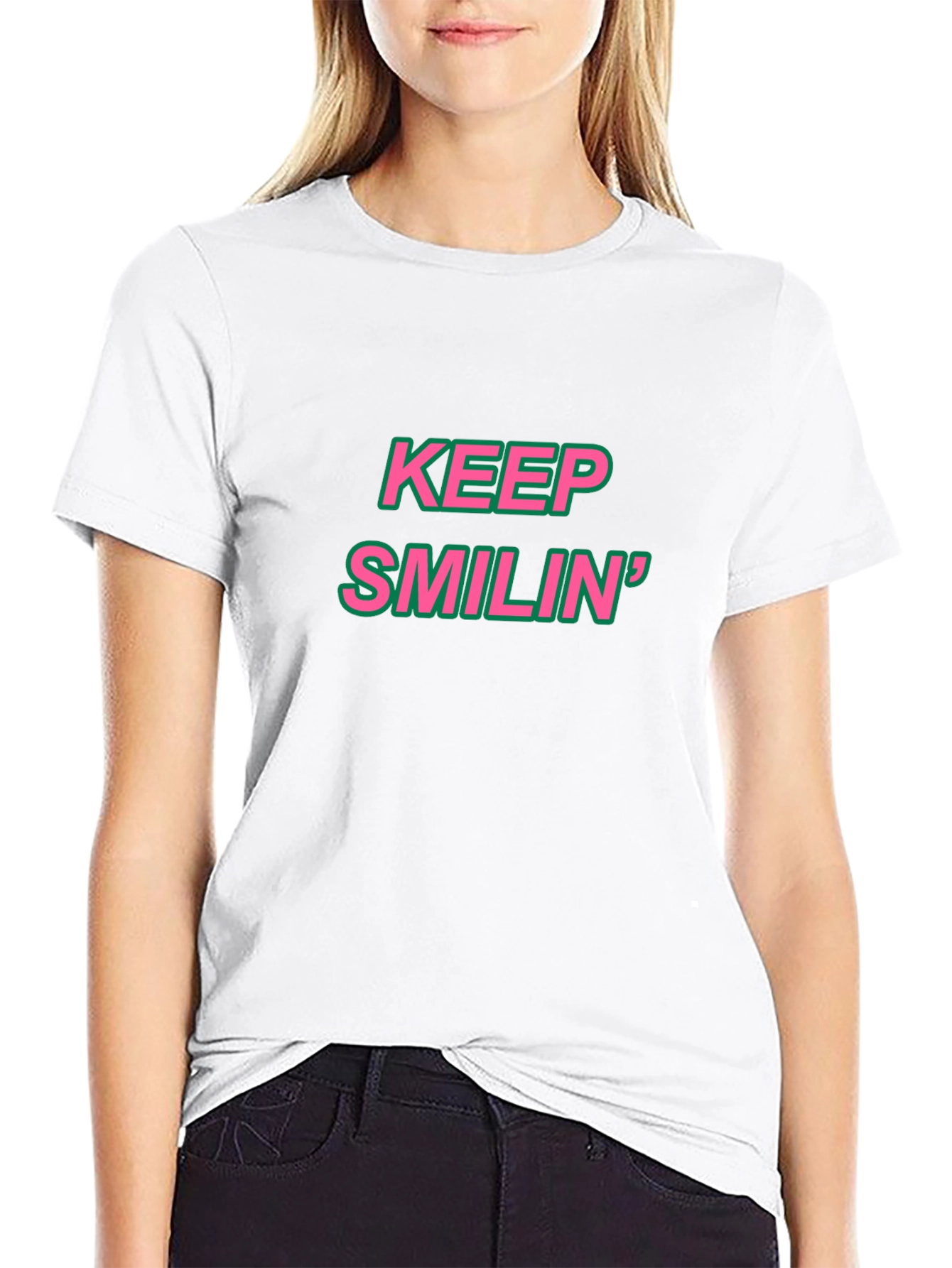 Keep Smilin Black Tee