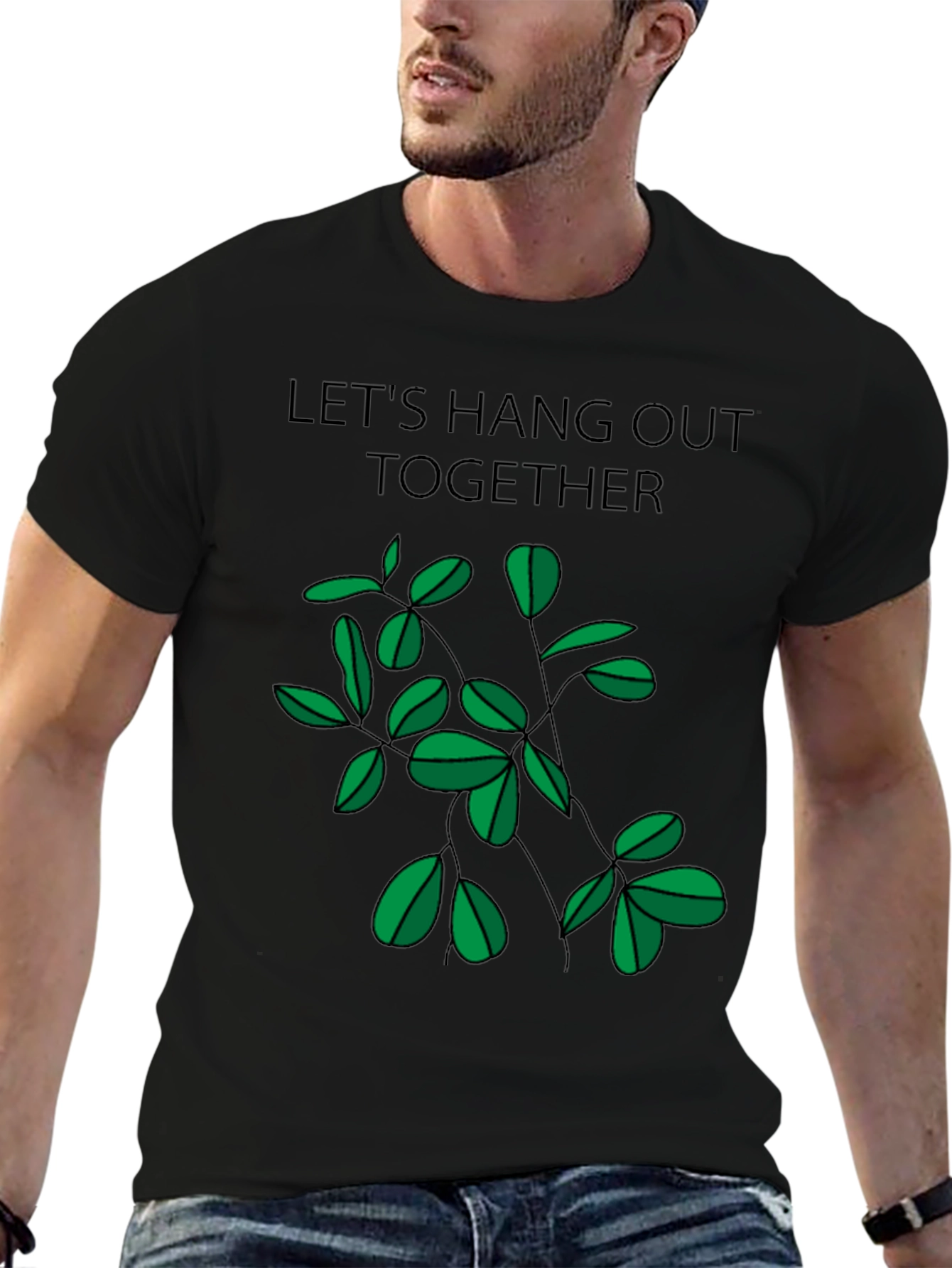 Lets Hang Out Together Black T-Shirt