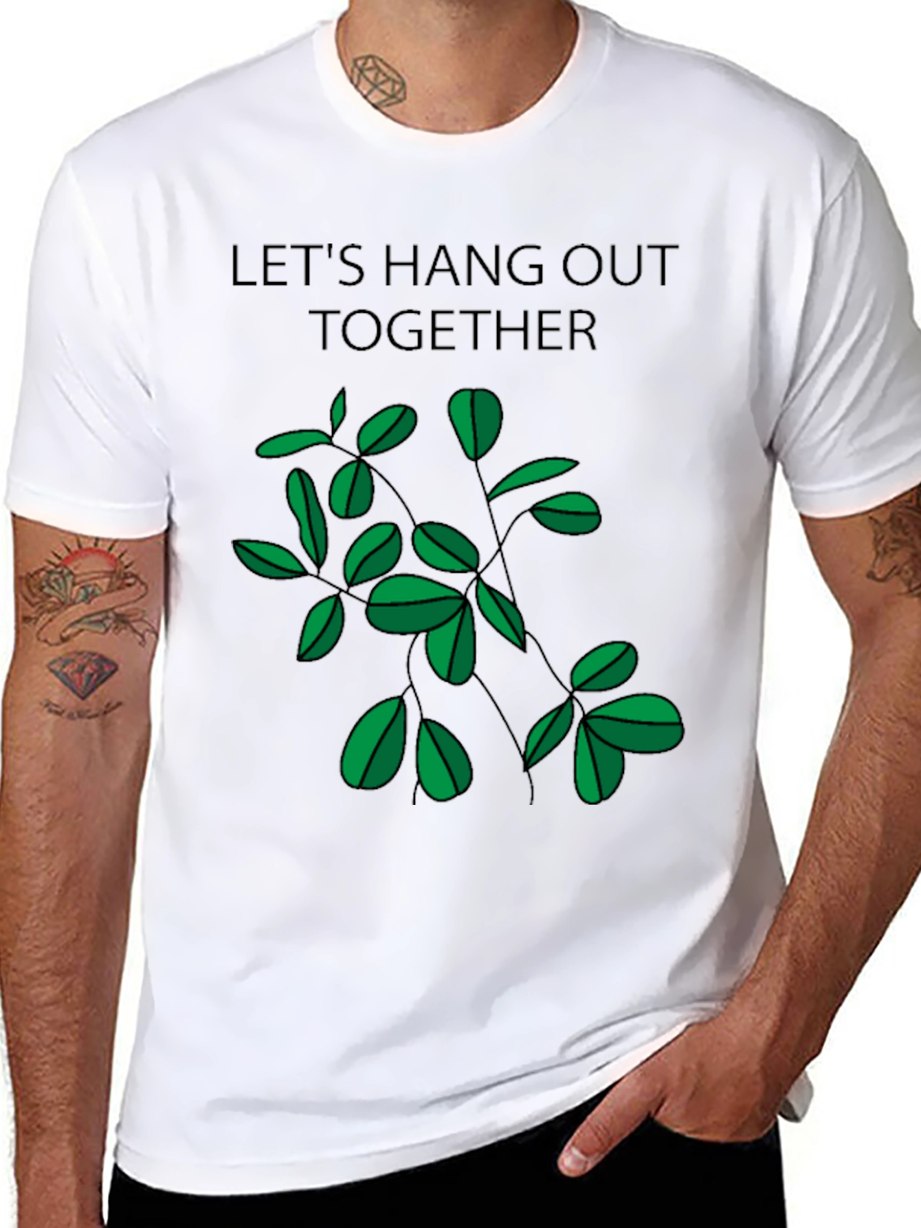 Lets Hang Out Together Black T-Shirt