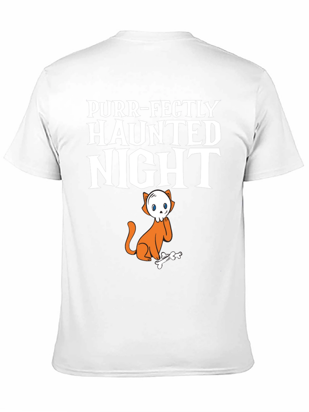 Purr-Fectly Haunted Night Halloween Cat T-Shirt
