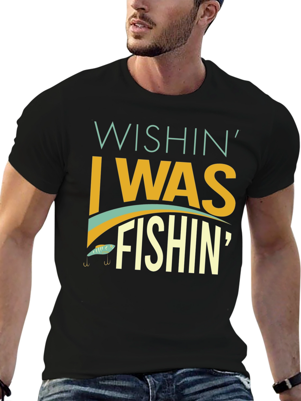 Wishin I Was Fishin T-Shirt - Angler Apparel
