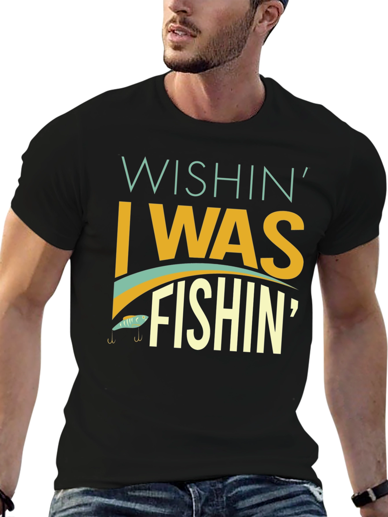 Wishin I Was Fishin T-Shirt - Angler Apparel