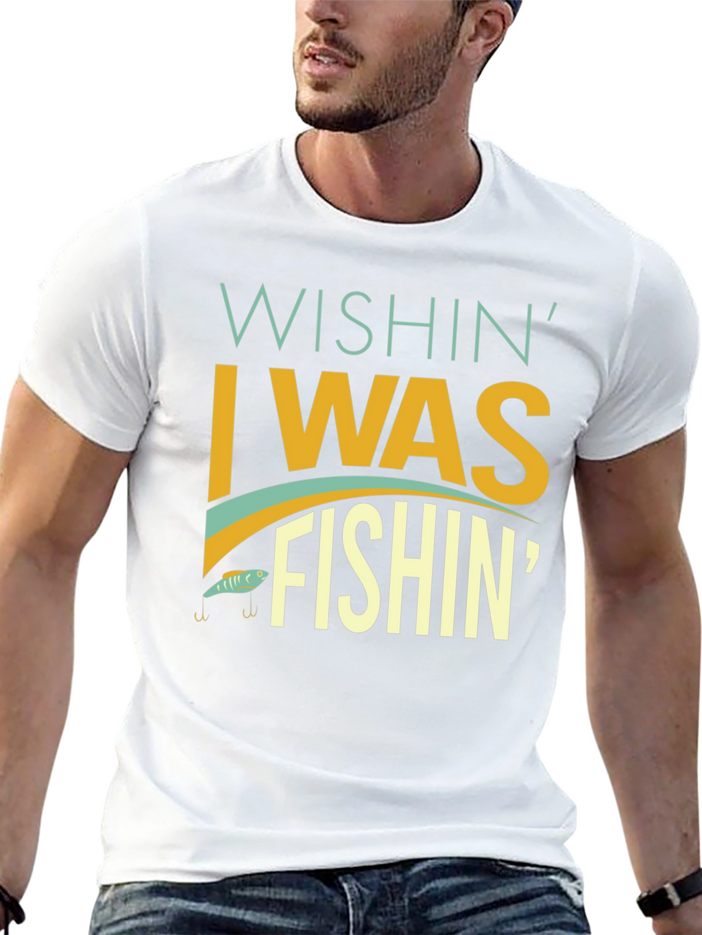 Wishin I Was Fishin T-Shirt - Angler Apparel