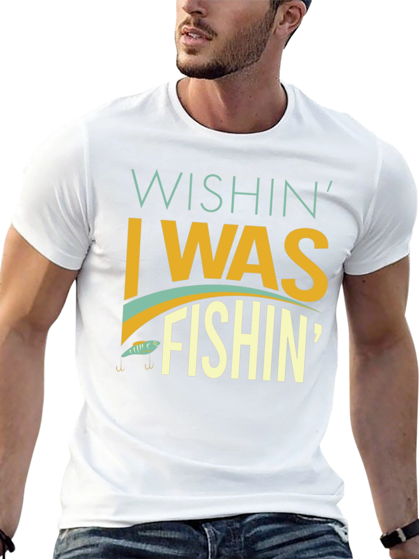 Wishin I Was Fishin T-Shirt - Angler Apparel