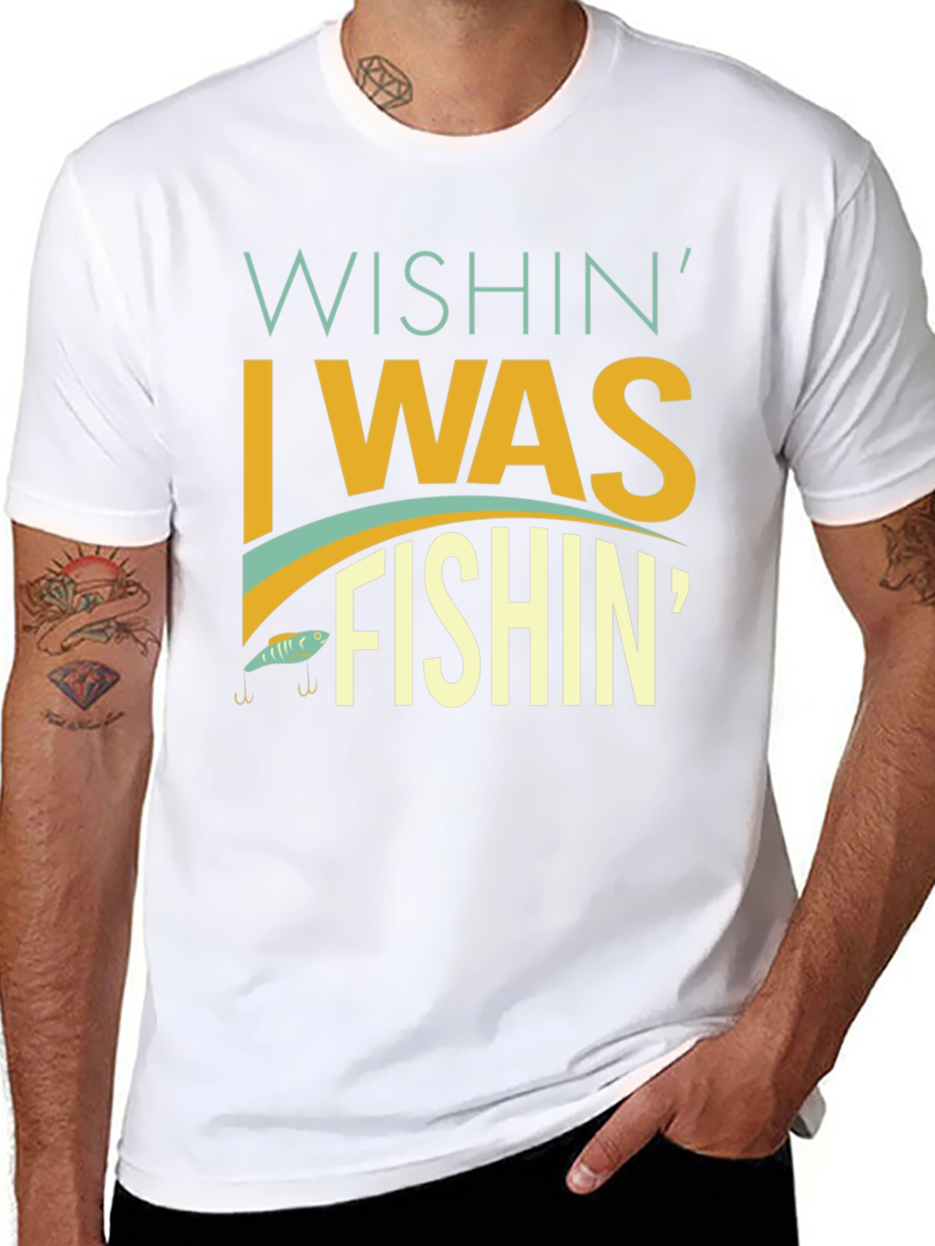 Wishin I Was Fishin T-Shirt - Angler Apparel