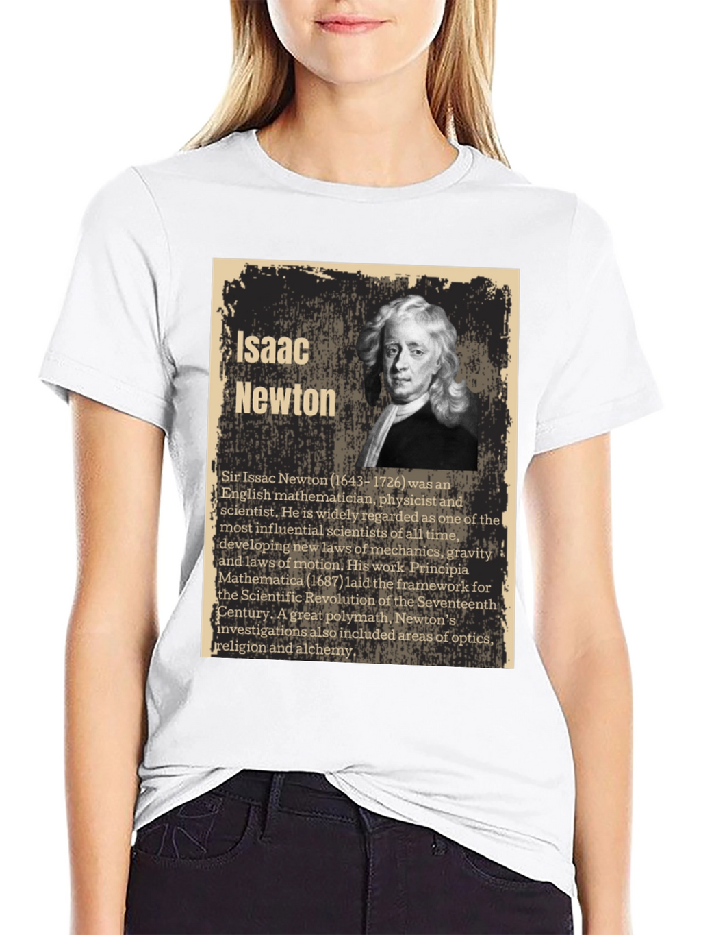 Isaac Newton Portrait Graphic T-Shirt