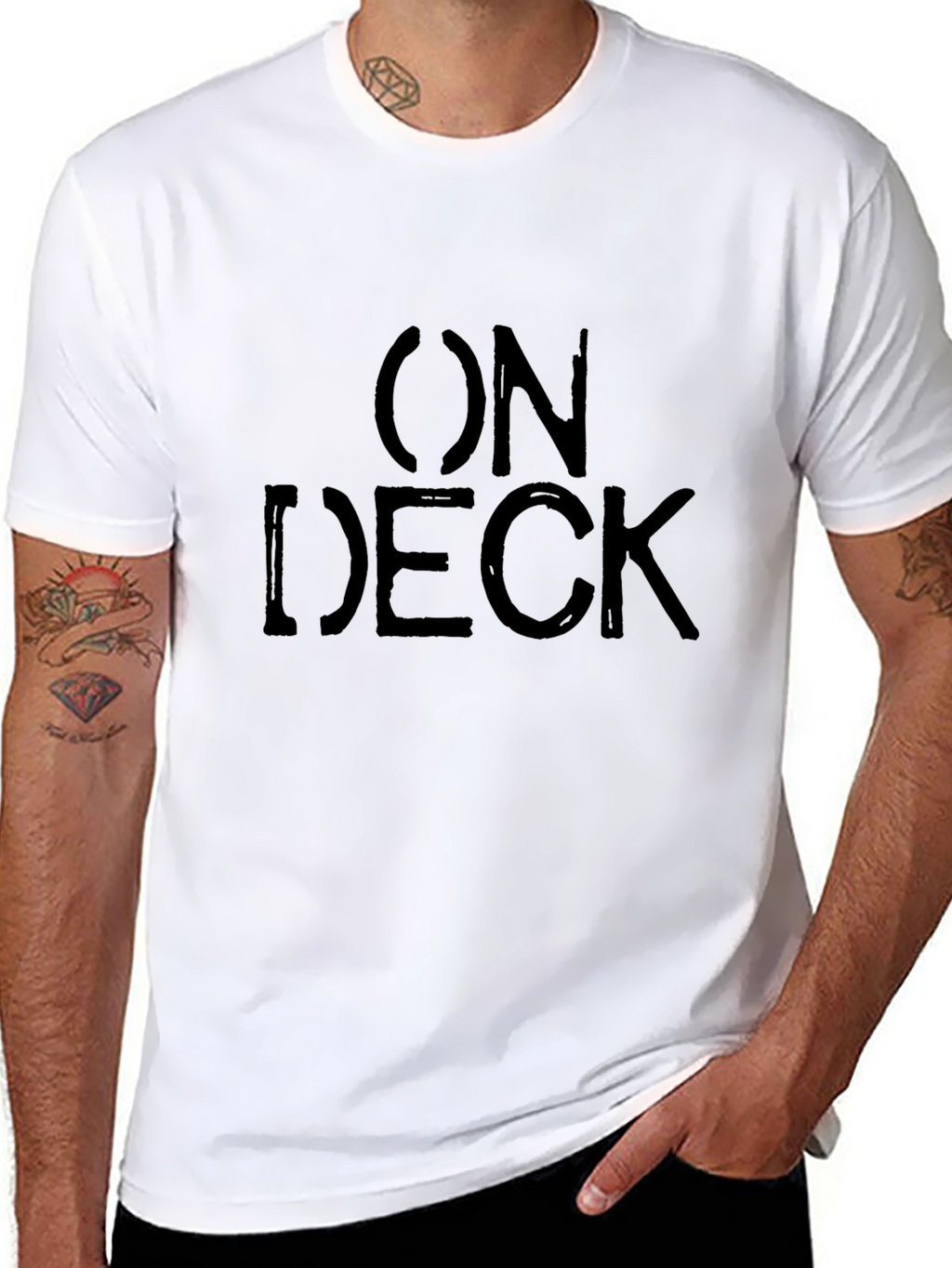 On Deck Graphic Print Mens Black T-Shirt
