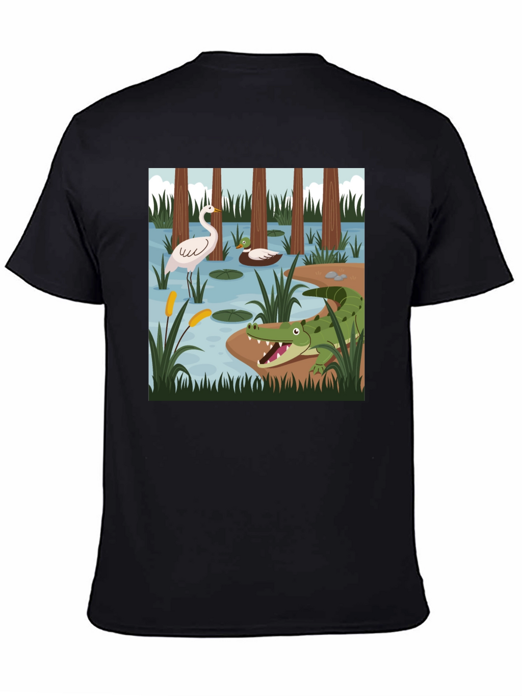 Swamp Life Graphic Tee - Mens Black T-Shirt
