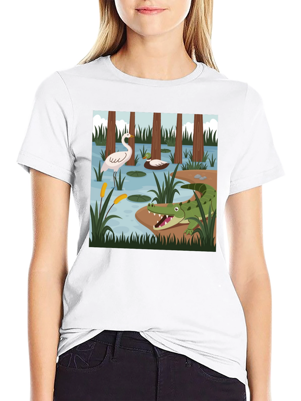 Swamp Life Graphic Tee - Mens Black T-Shirt