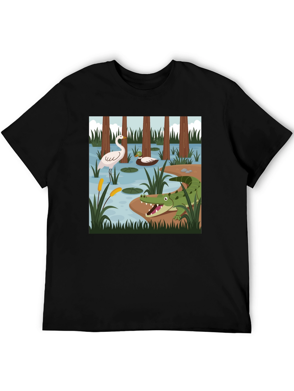 Swamp Life Graphic Tee - Mens Black T-Shirt