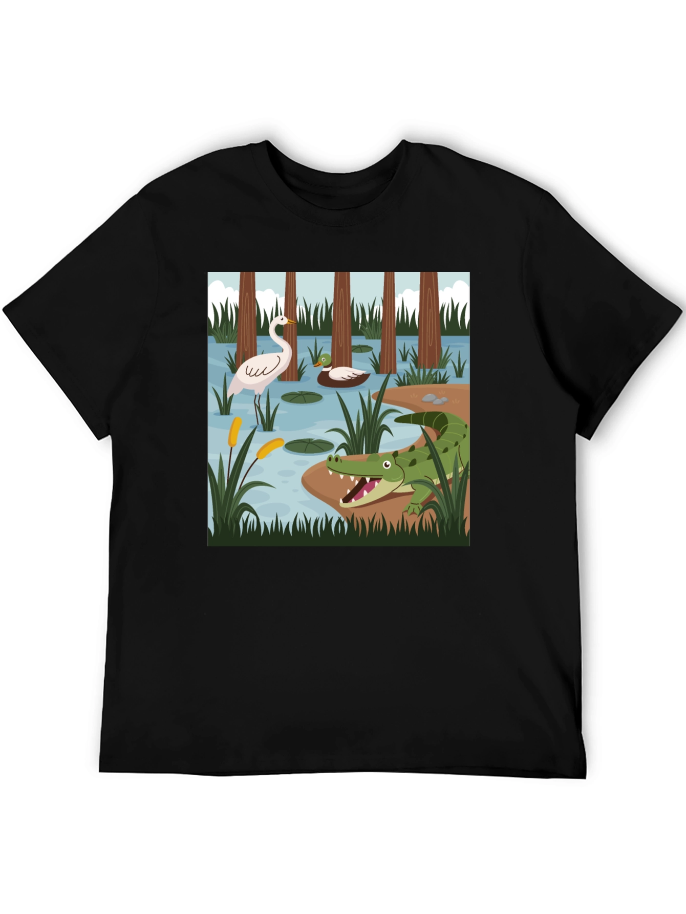 Swamp Life Graphic Tee - Mens Black T-Shirt