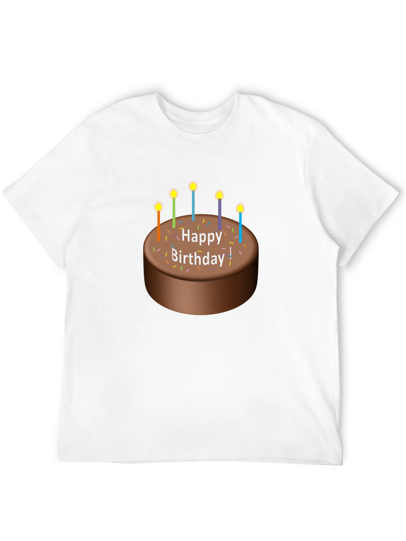 Happy Birthday Cake Graphic T-Shirt