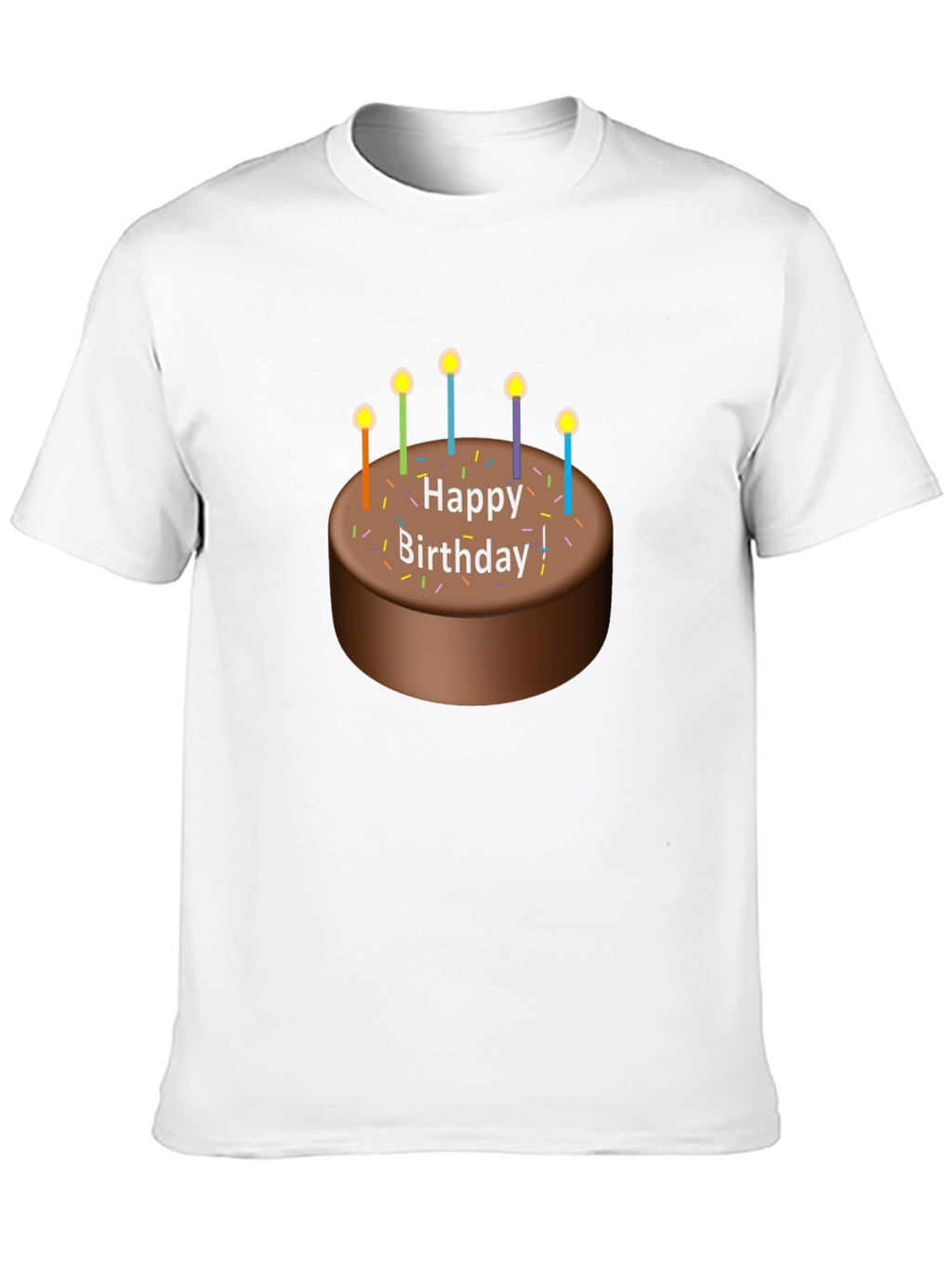 Happy Birthday Cake Graphic T-Shirt