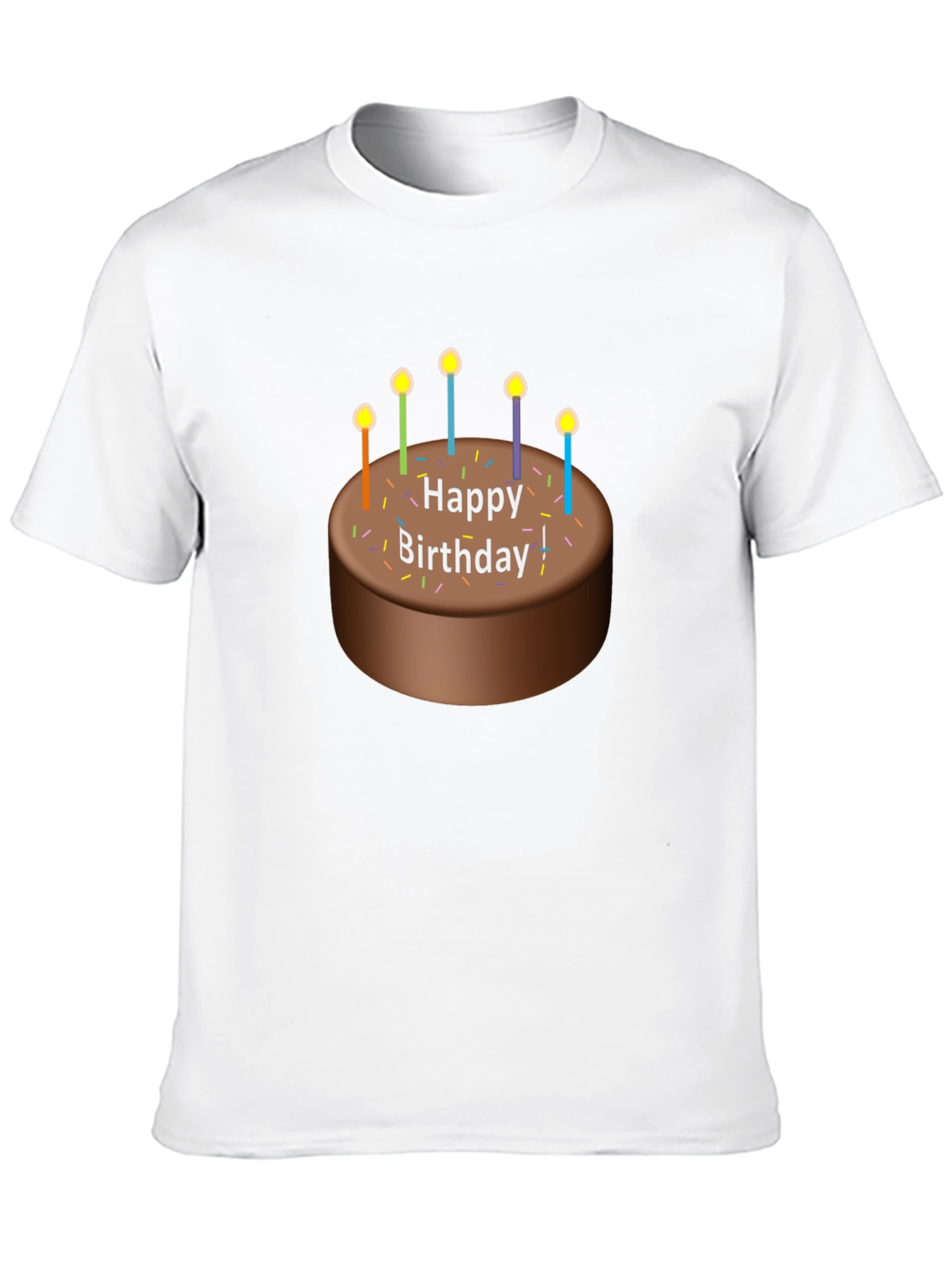 Happy Birthday Cake Graphic T-Shirt