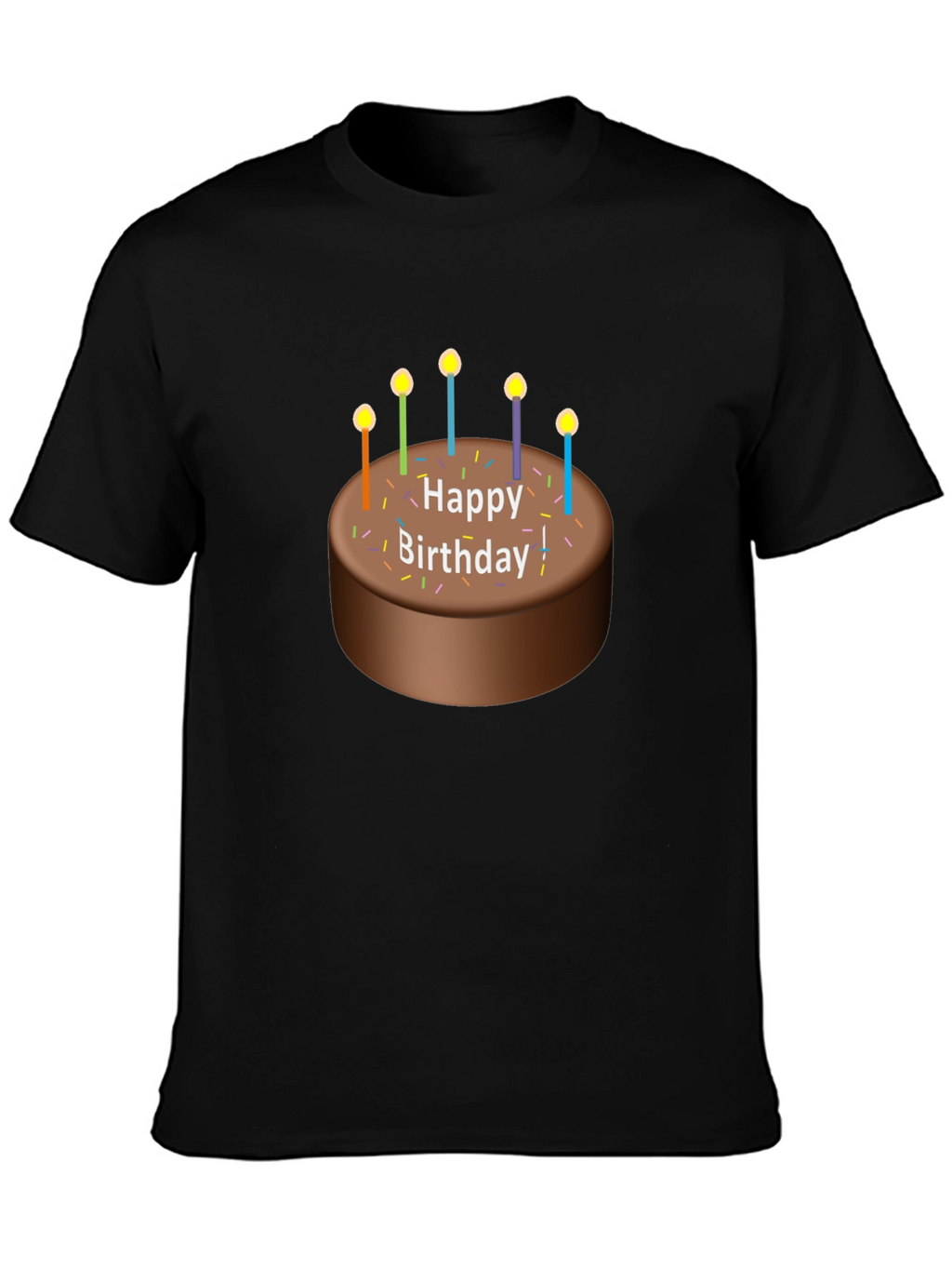 Happy Birthday Cake Graphic T-Shirt