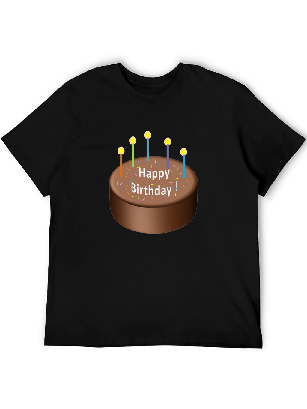 Happy Birthday Cake Graphic T-Shirt