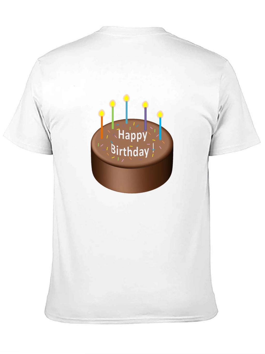 Happy Birthday Cake Graphic T-Shirt