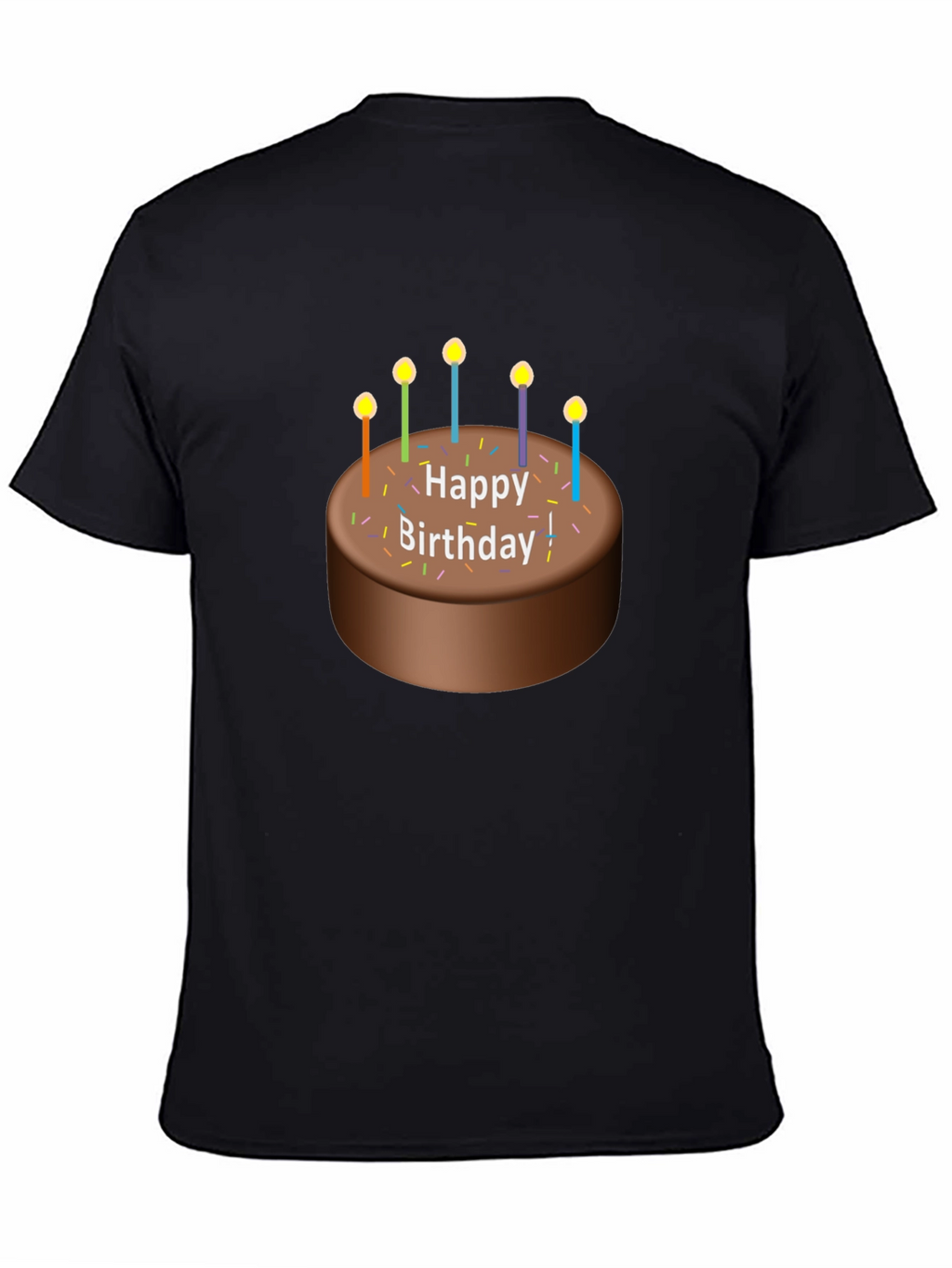 Happy Birthday Cake Graphic T-Shirt