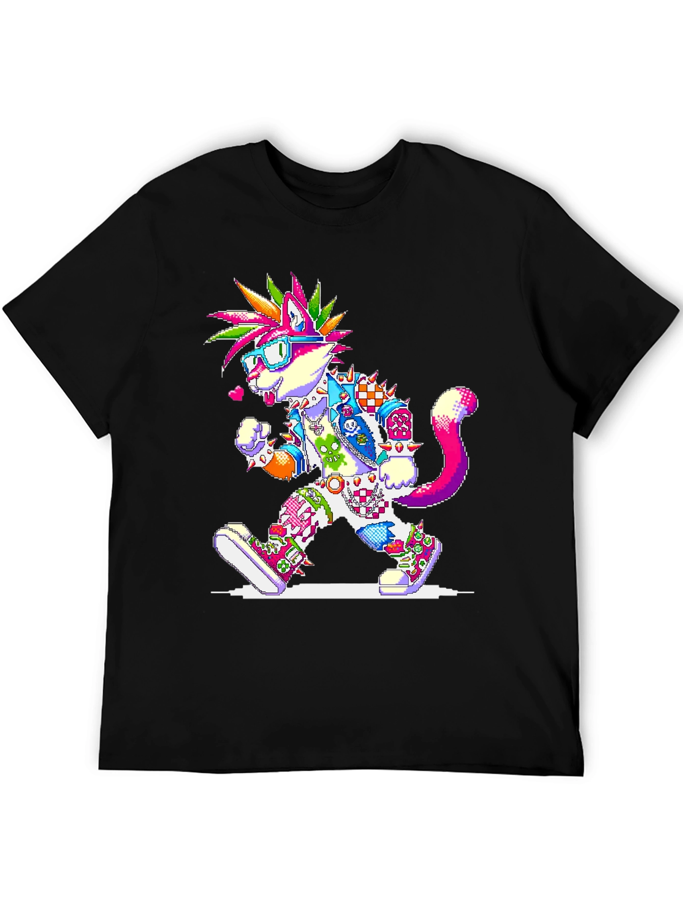 Pixel Punk Cat T-Shirt