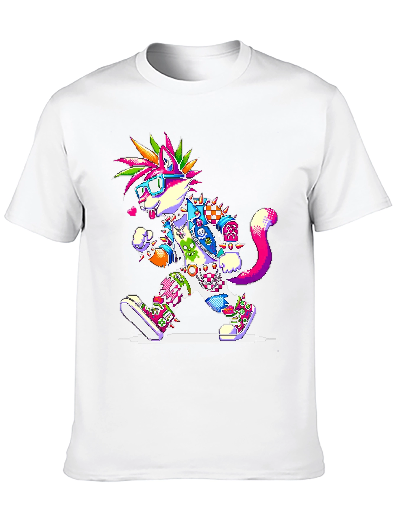 Pixel Punk Cat T-Shirt