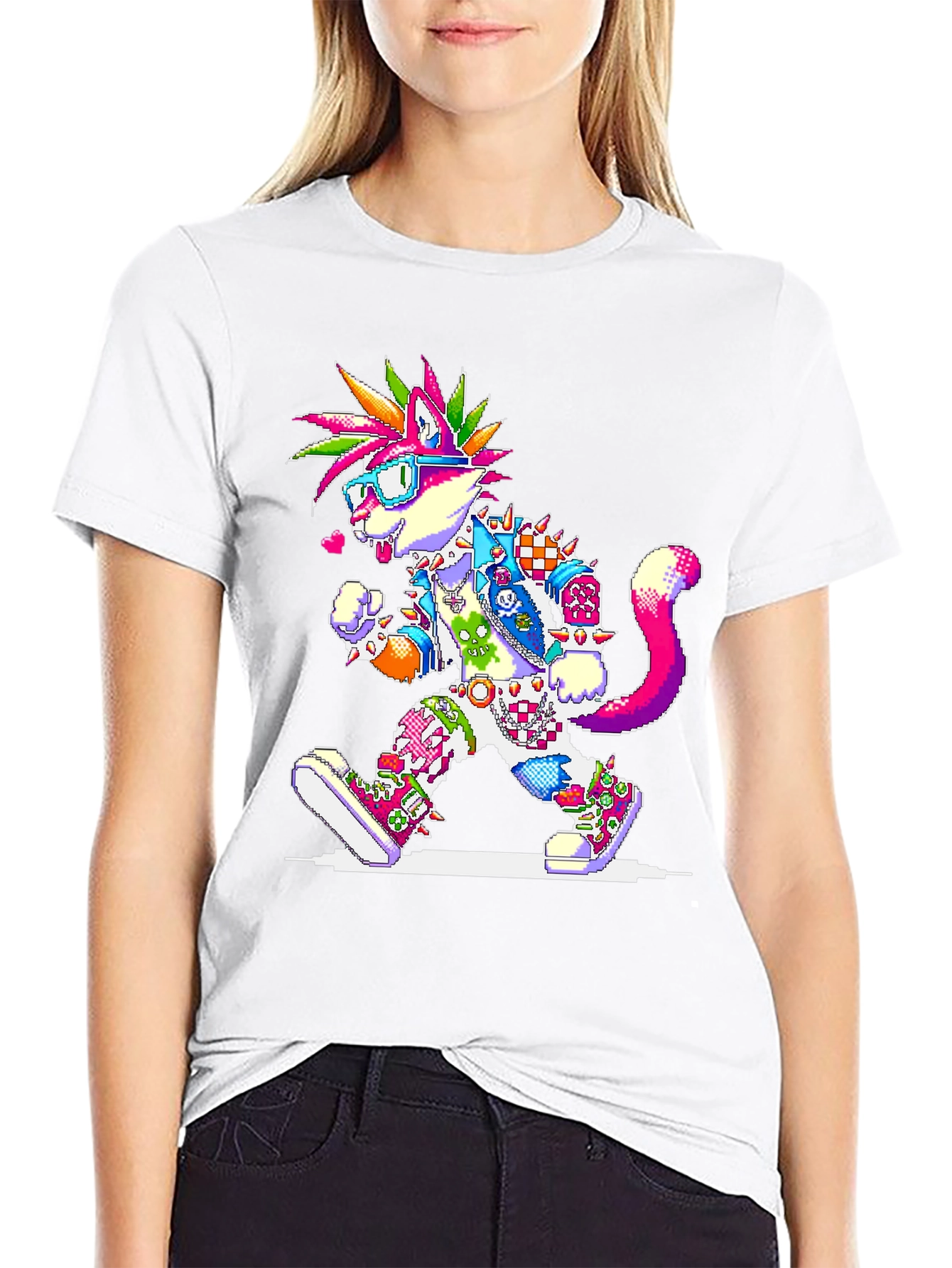 Pixel Punk Cat T-Shirt