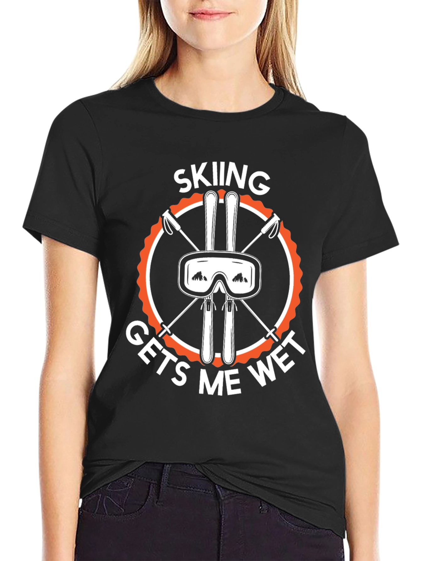 Skiing Gets Me Wet T-Shirt