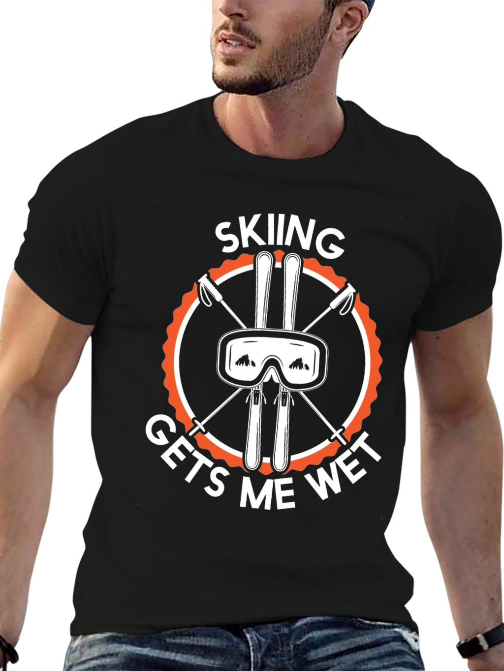 Skiing Gets Me Wet T-Shirt