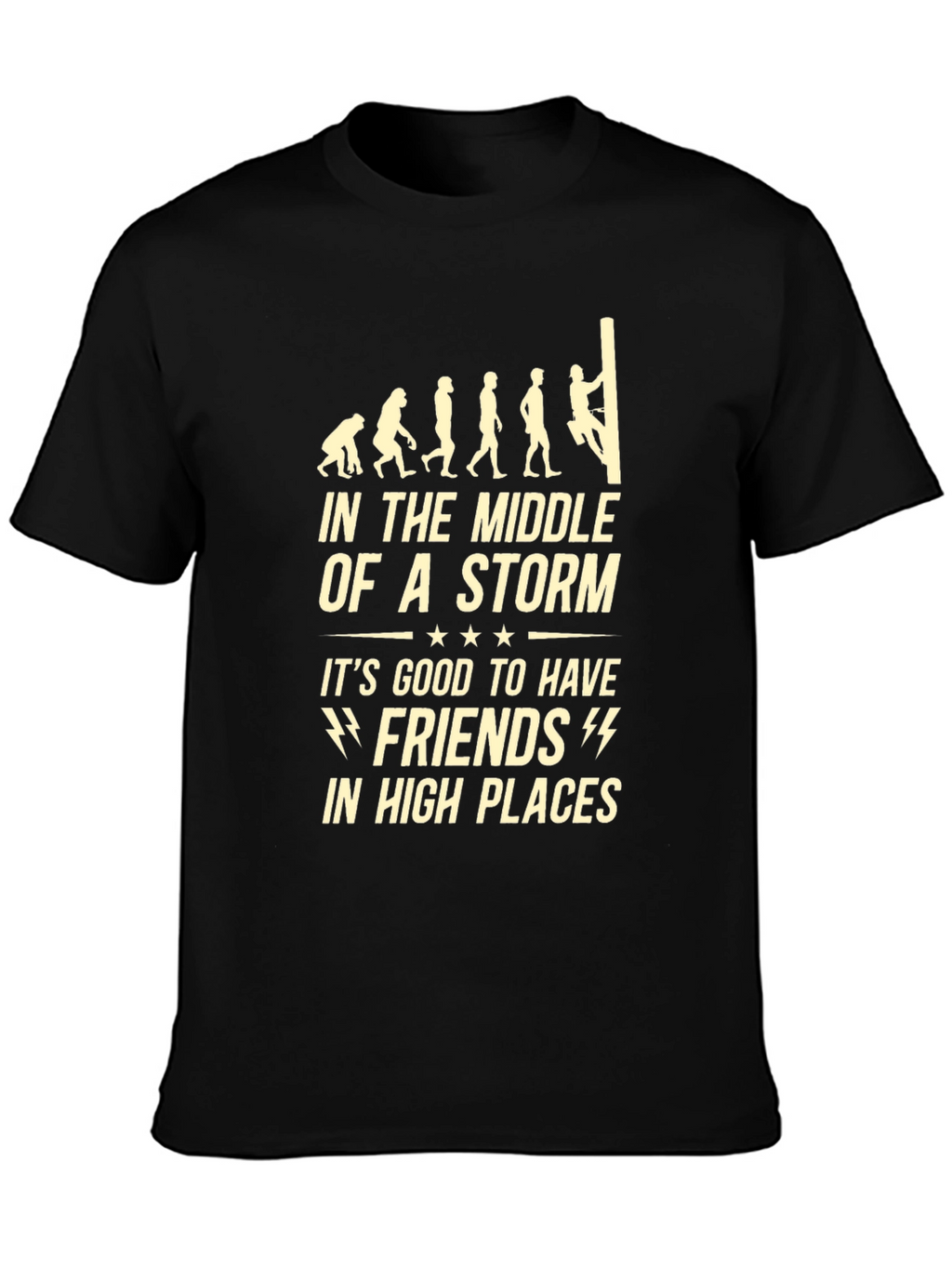 Funny Evolution Climber T-Shirt: Friends in High Places Tee