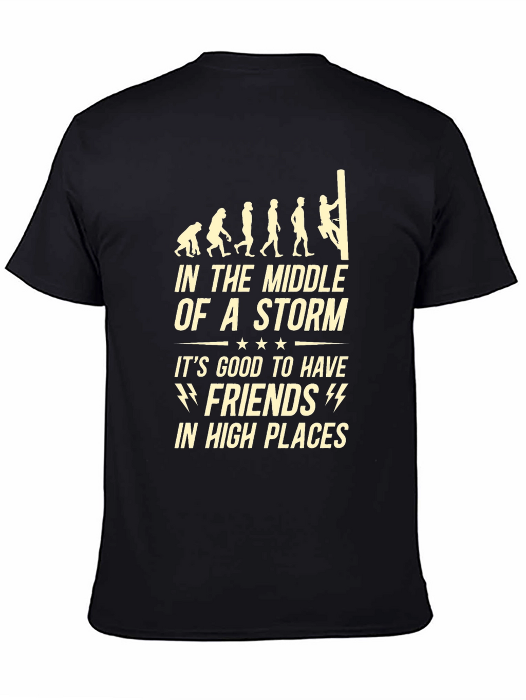 Funny Evolution Climber T-Shirt: Friends in High Places Tee