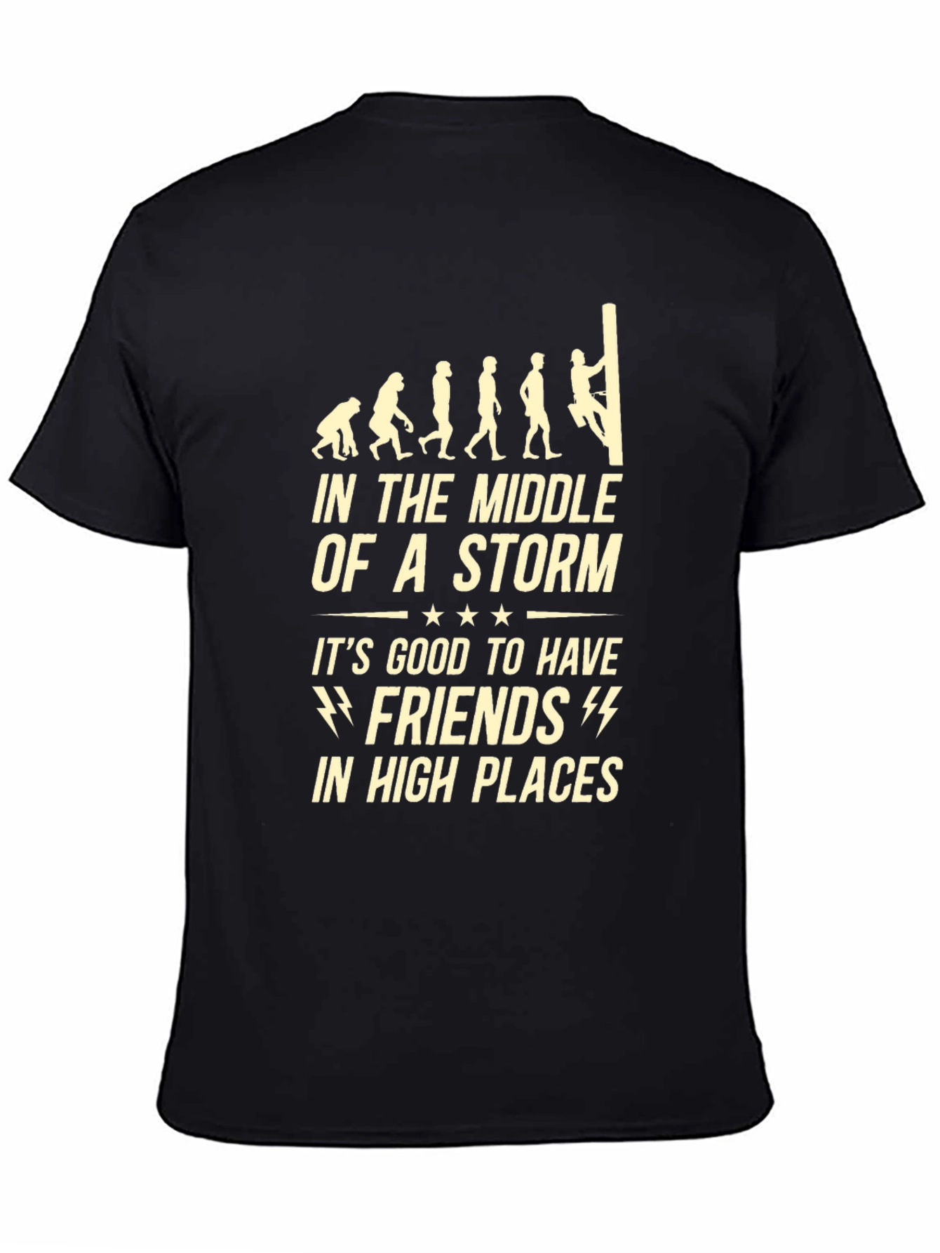 Funny Evolution Climber T-Shirt: Friends in High Places Tee