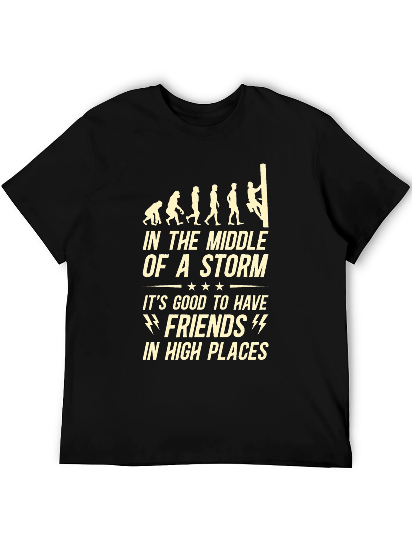 Funny Evolution Climber T-Shirt: Friends in High Places Tee