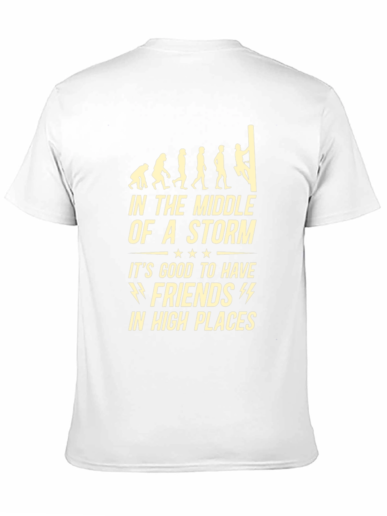 Funny Evolution Climber T-Shirt: Friends in High Places Tee