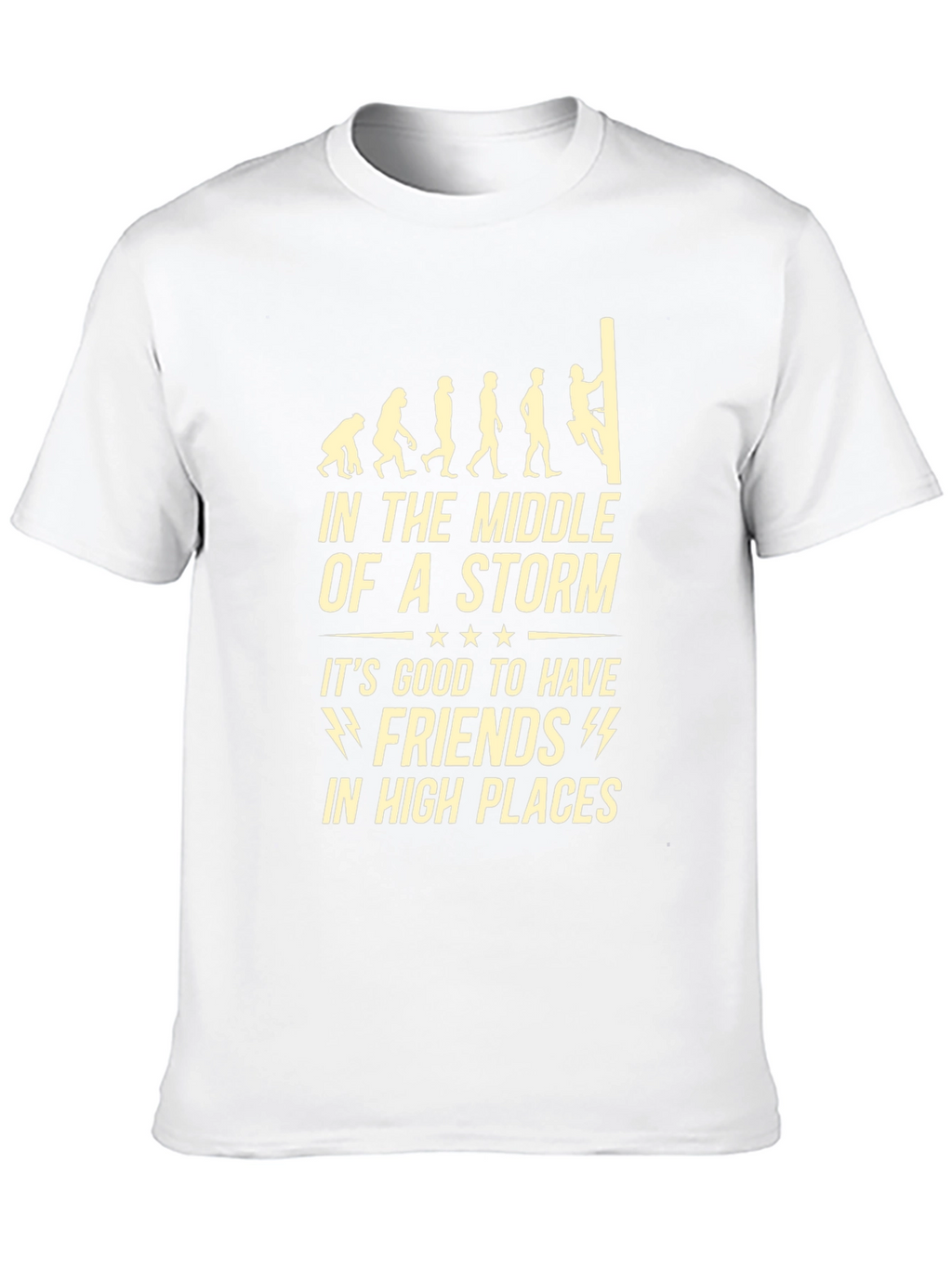 Funny Evolution Climber T-Shirt: Friends in High Places Tee