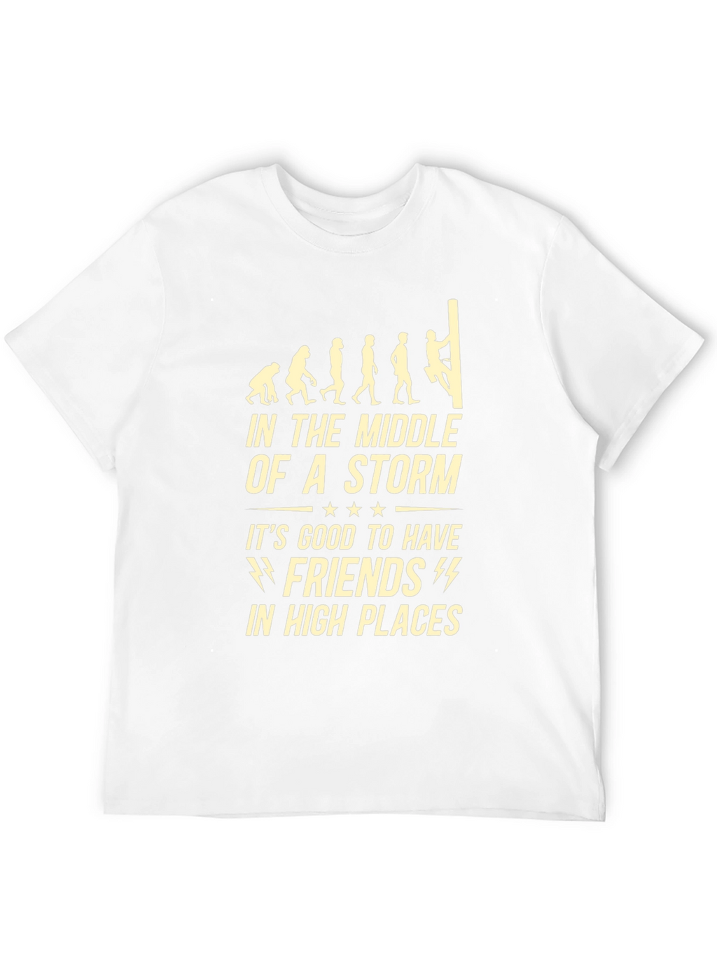 Funny Evolution Climber T-Shirt: Friends in High Places Tee