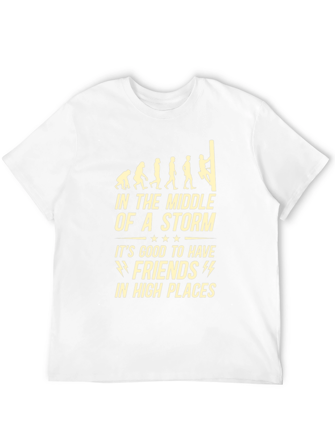 Funny Evolution Climber T-Shirt: Friends in High Places Tee