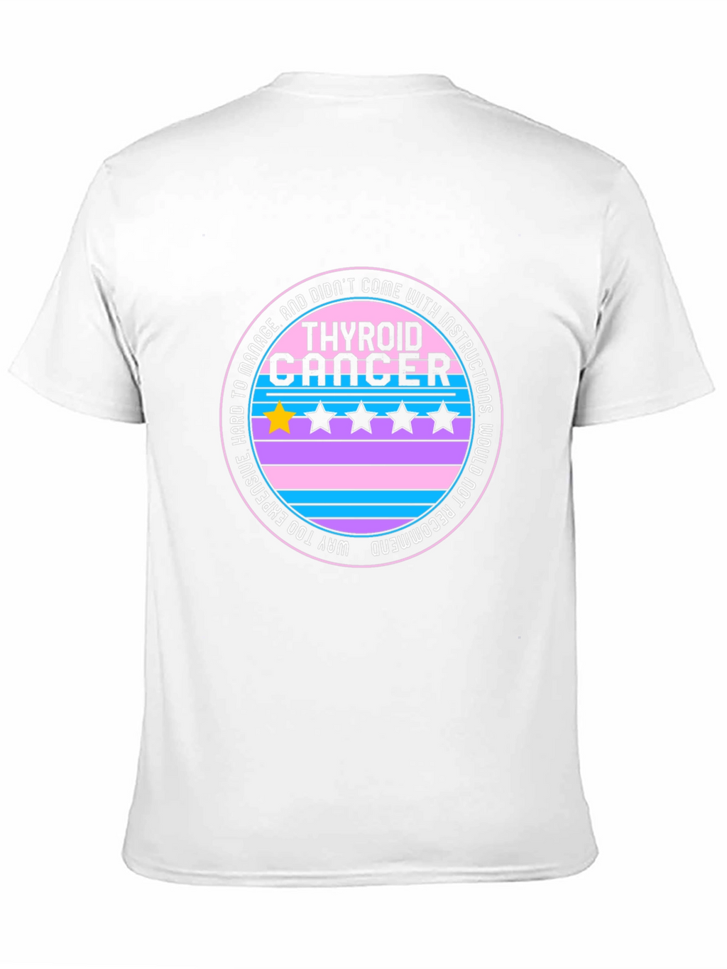 Thyroid Cancer One-Star Review Graphic T-Shirt