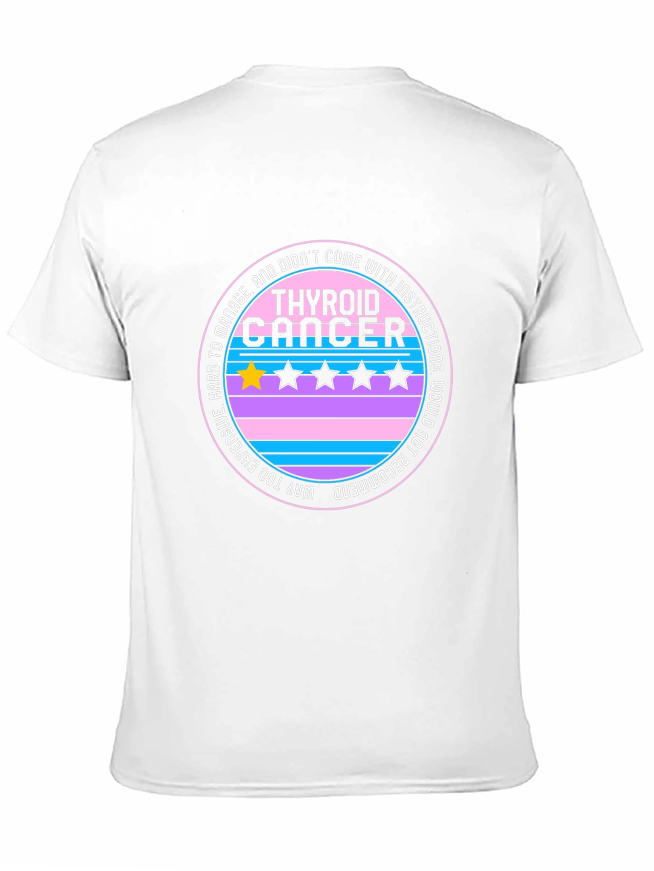 Thyroid Cancer One-Star Review Graphic T-Shirt