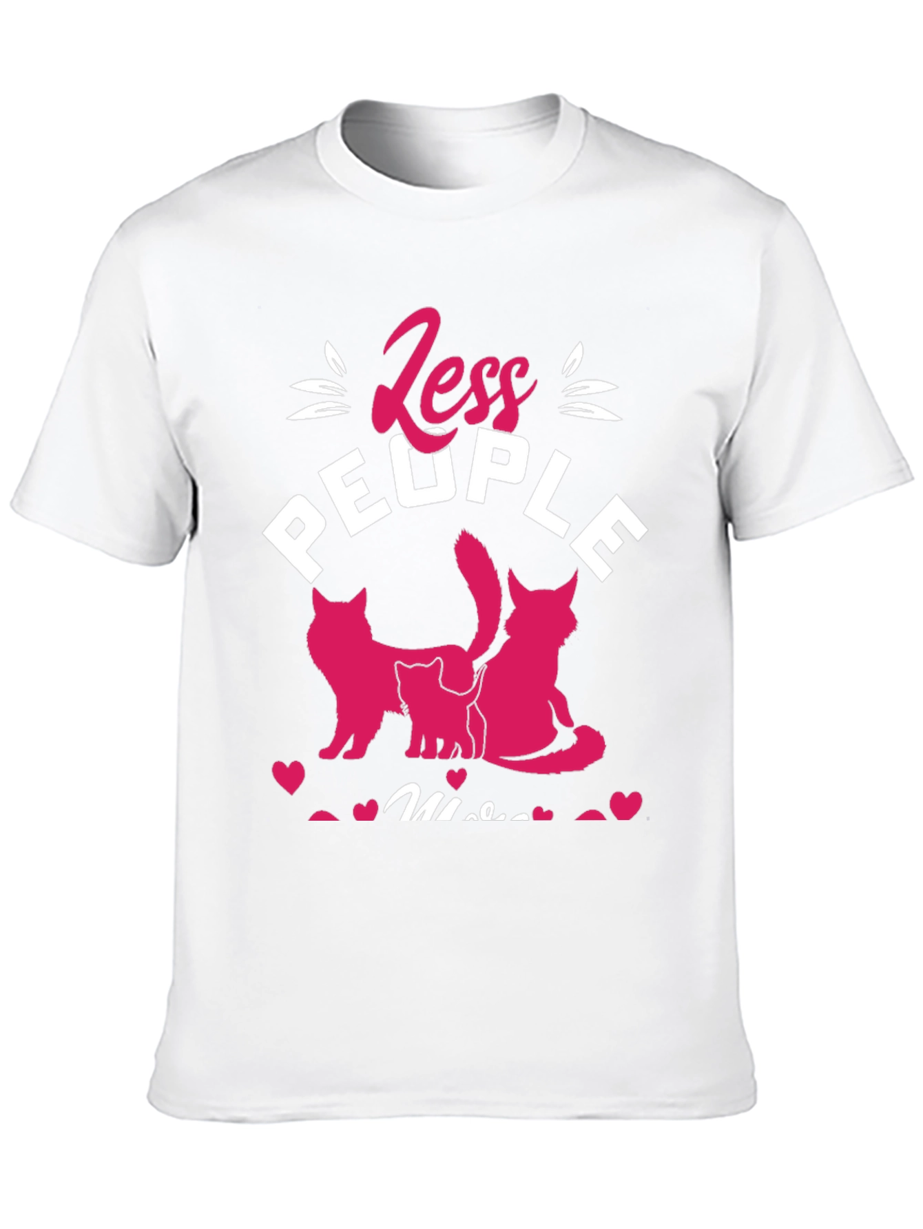 Less People More Cats Graphic Tee