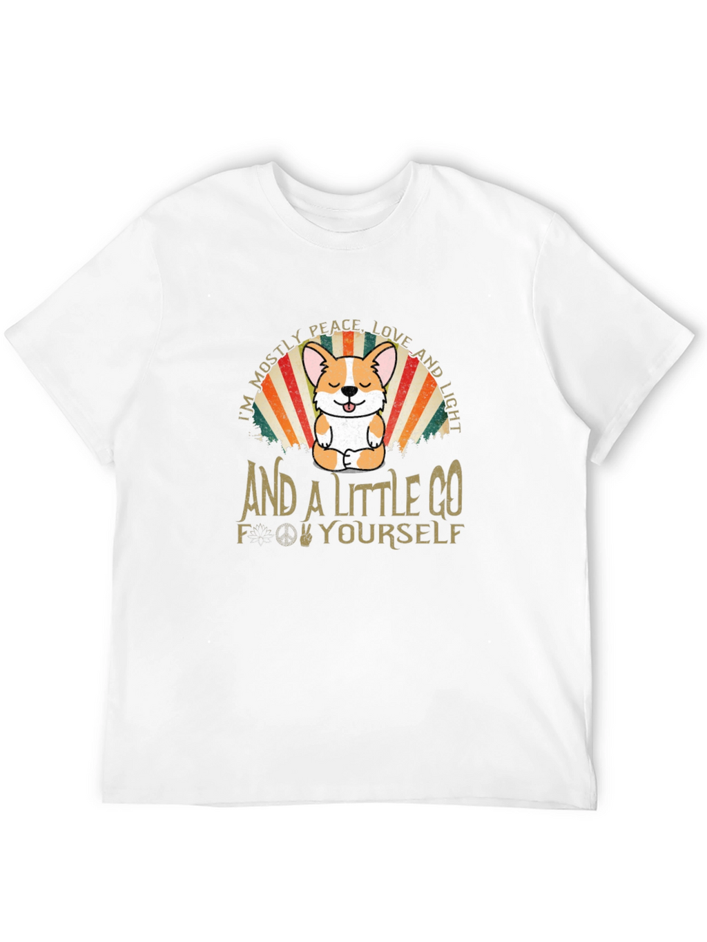 Peace Love & Corgi Graphic Tee