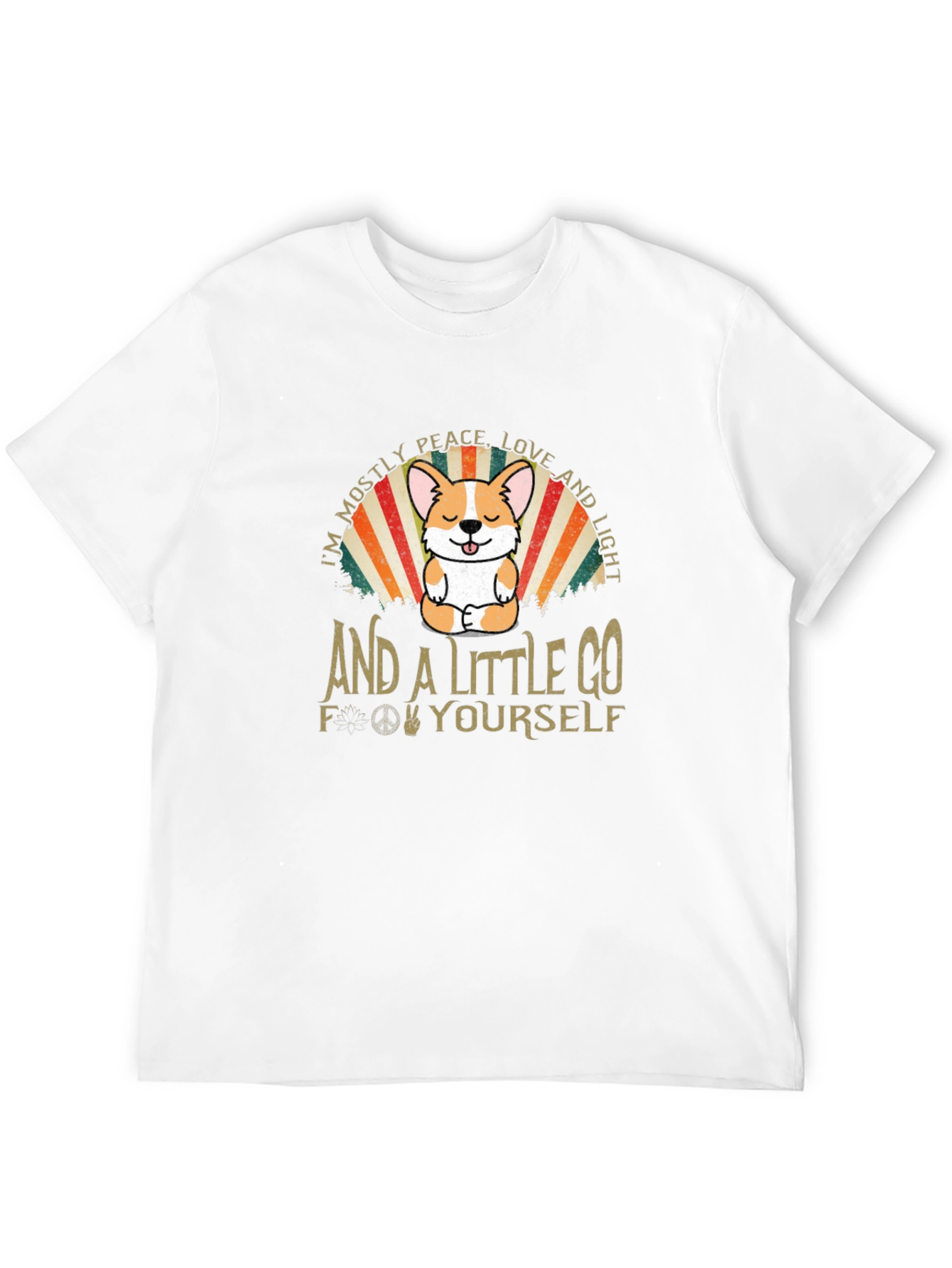 Peace Love & Corgi Graphic Tee