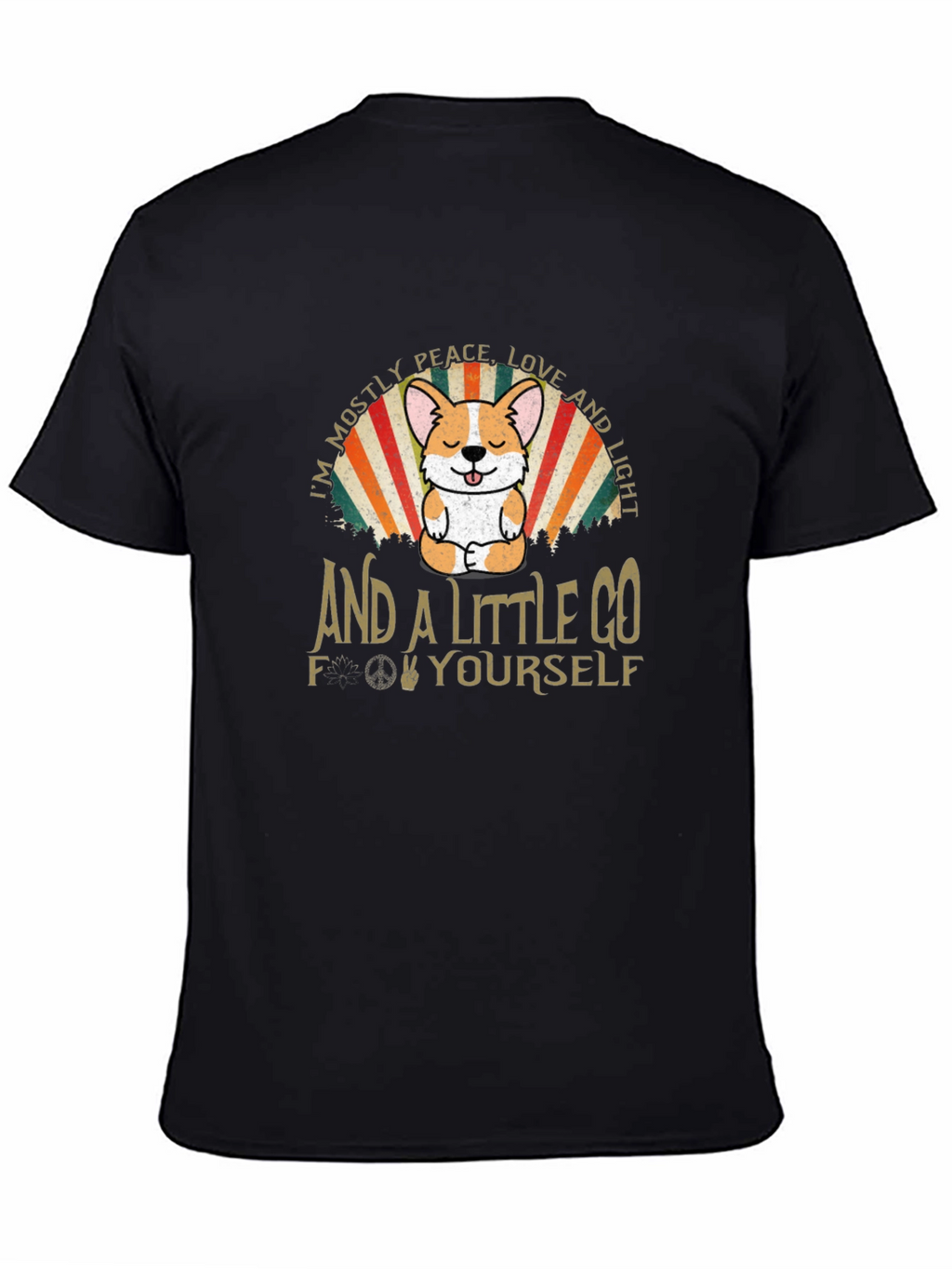 Peace Love & Corgi Graphic Tee